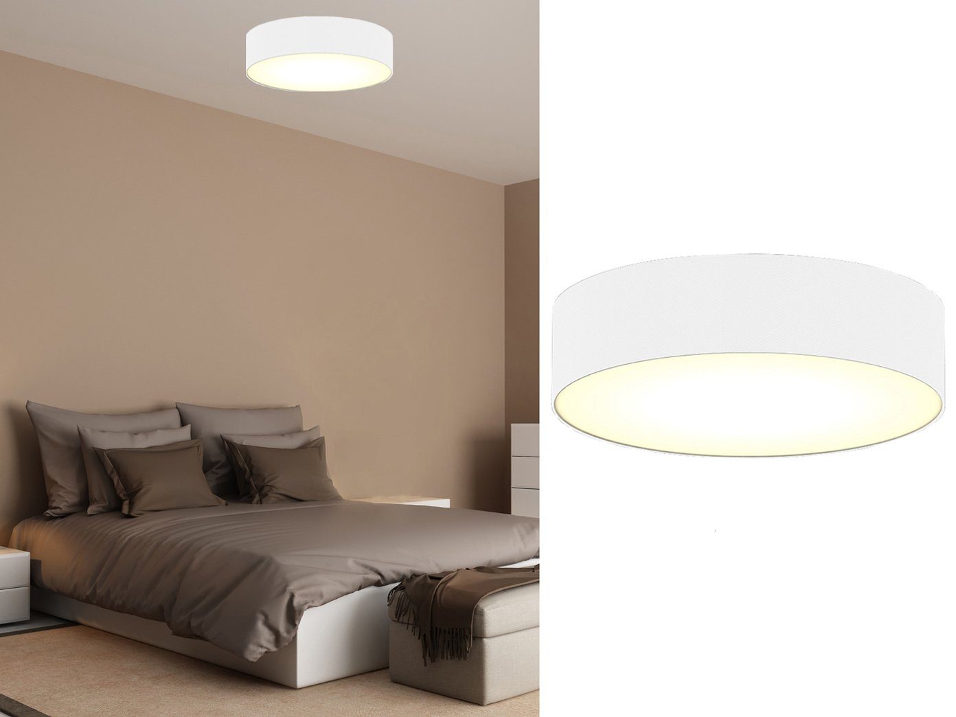 smartwares LED Deckenleuchte, Dimmfunktion, LED wechselbar, Warmweiß, große günstig online kaufen