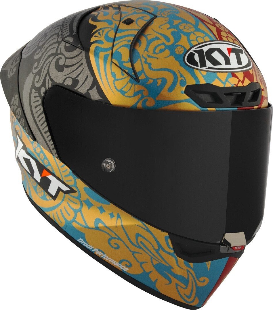 KYT Motorradhelm KX-1 Race GP Bastianini IDN Replica 2023 Helm, Atmungsaktiv, Pinlock, ECE 22.06