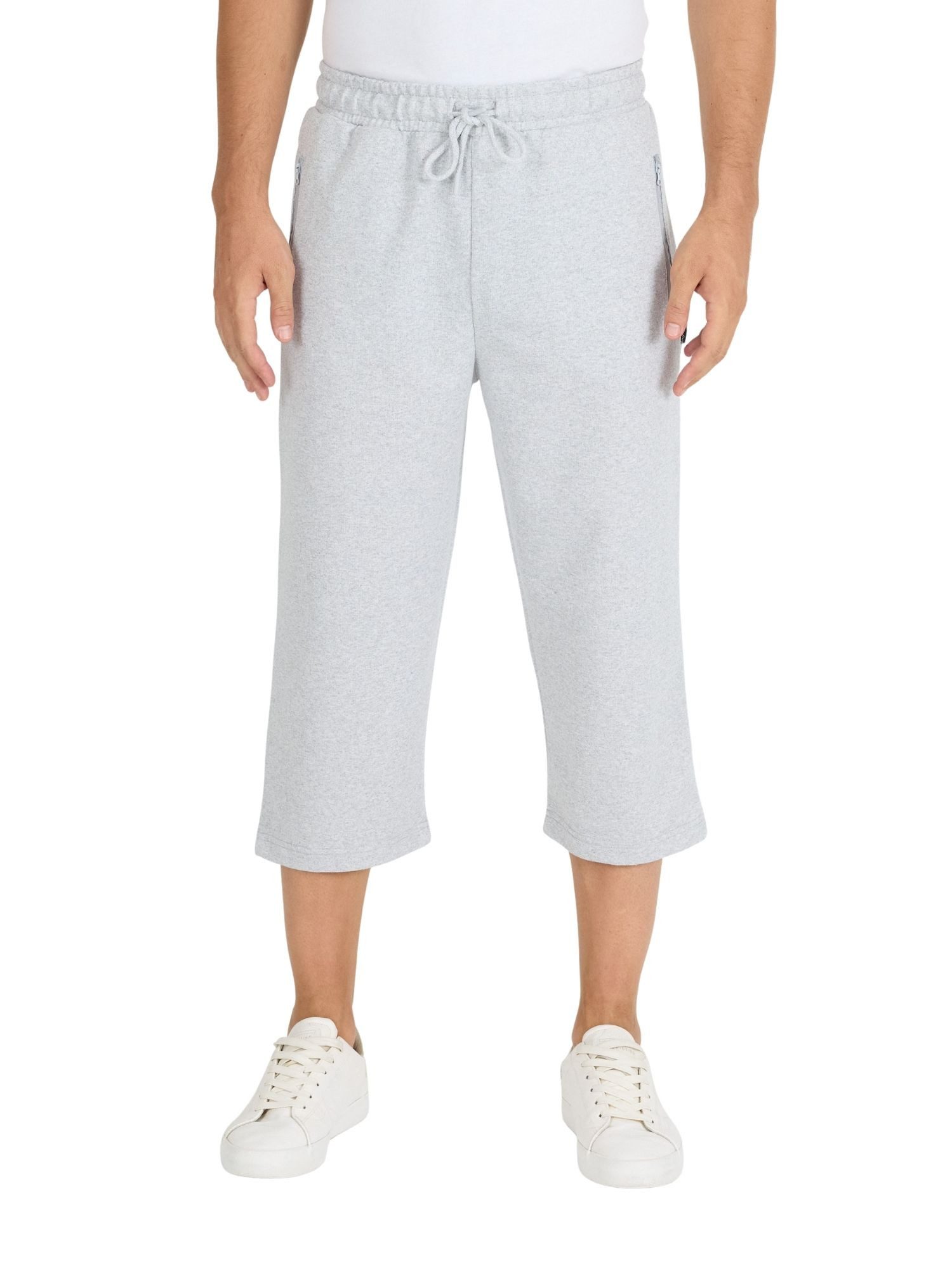 COMEOR 3/4-Sweathose Herren Bermuda Capri Shorts 3/4 Sommerhosen mit Reißverschluss Mit Reißverschlusstaschen – Bild 4 von 5
