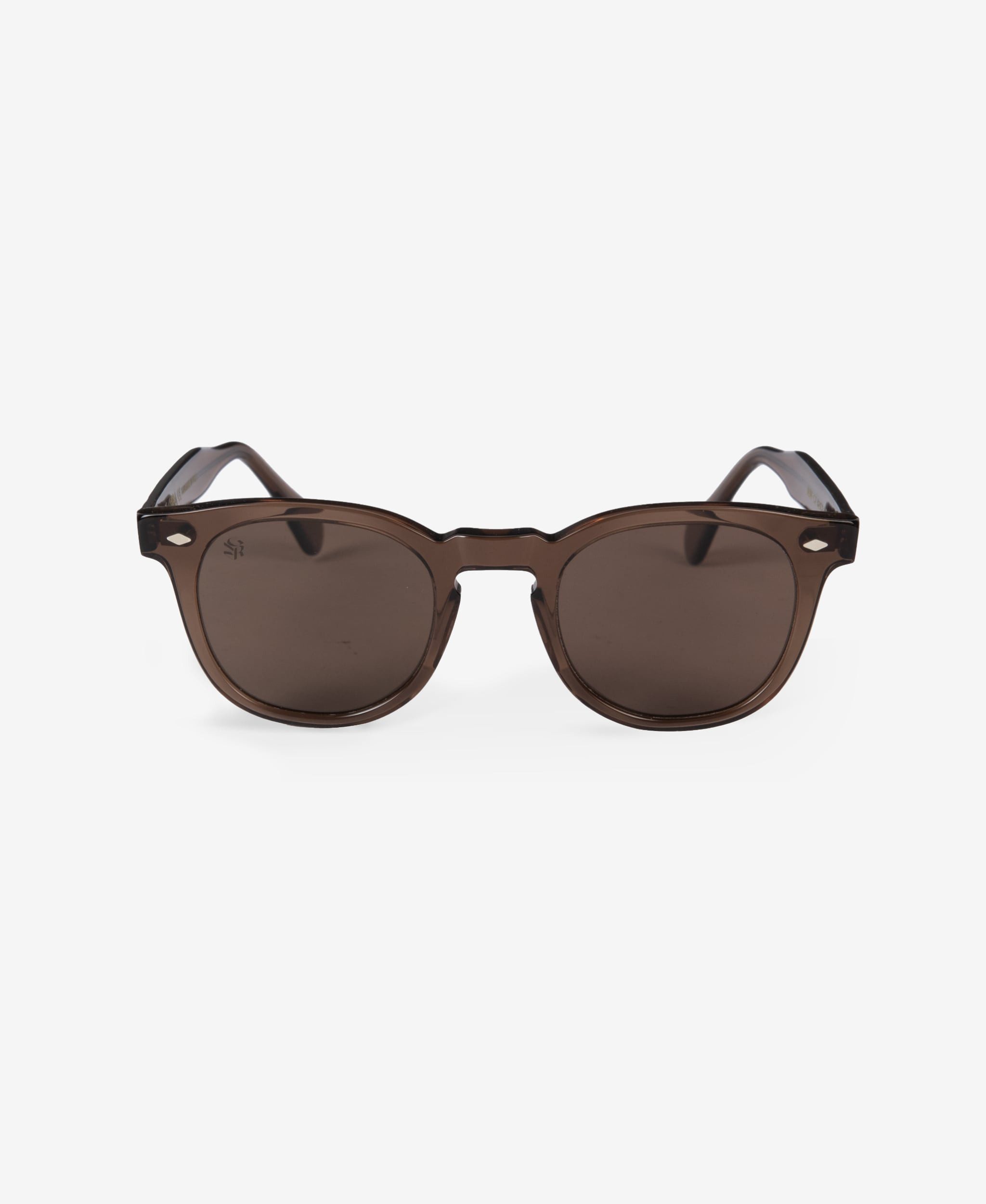 GLAMIRA Sonnenbrille Glänzend Braune Runde Damensonnenbrille (1-St) mit polarisierten Linsen