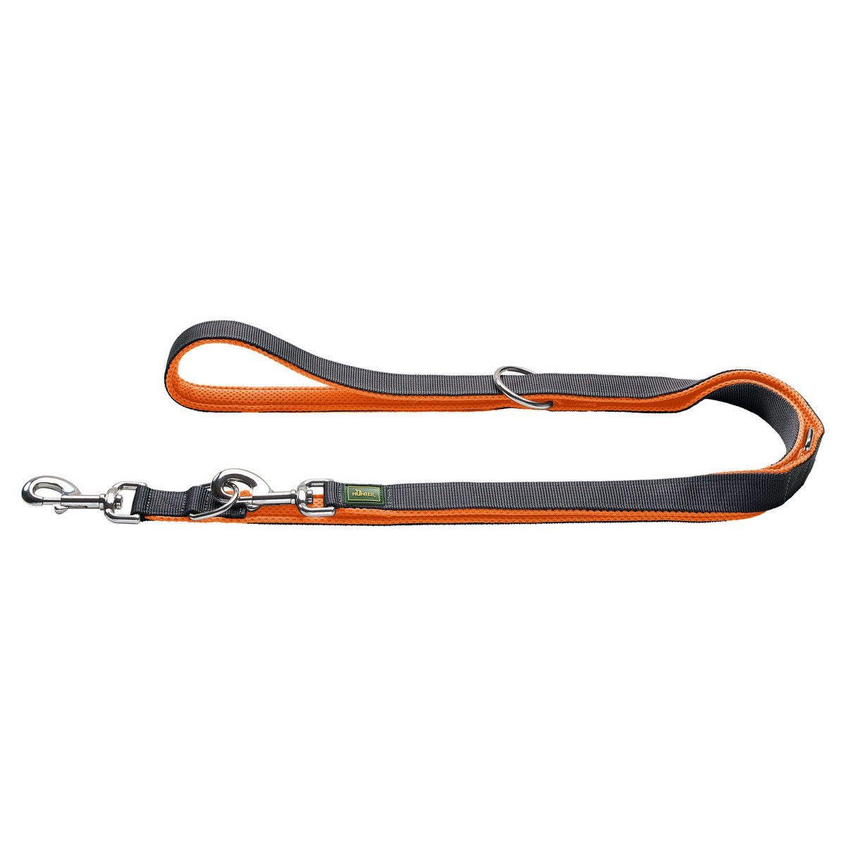 Hundeleine Verstellbare Führleine Maldon orange/grau