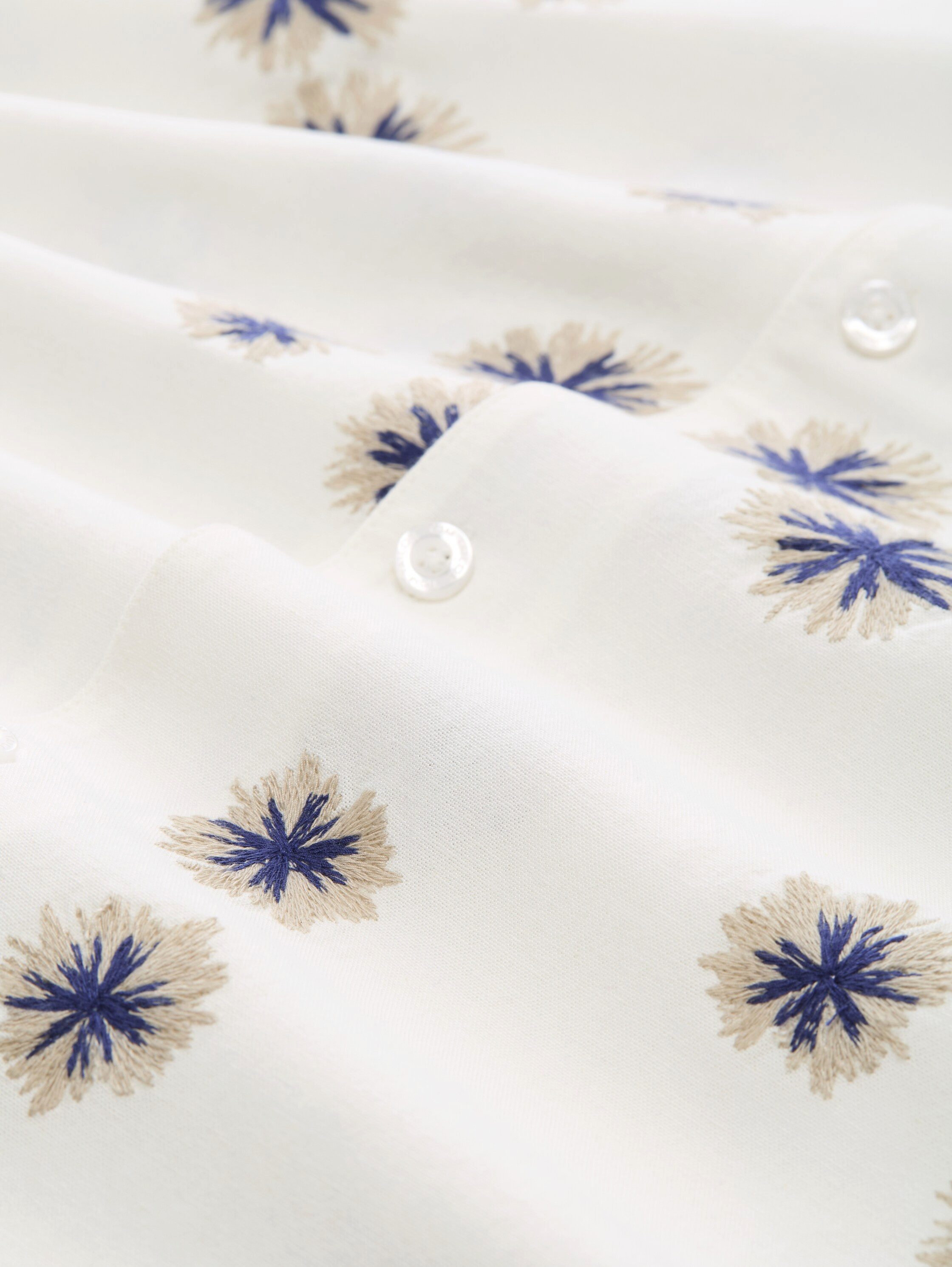 TOM TAILOR Kurzarmhemd mit floralen Prints und Viskose