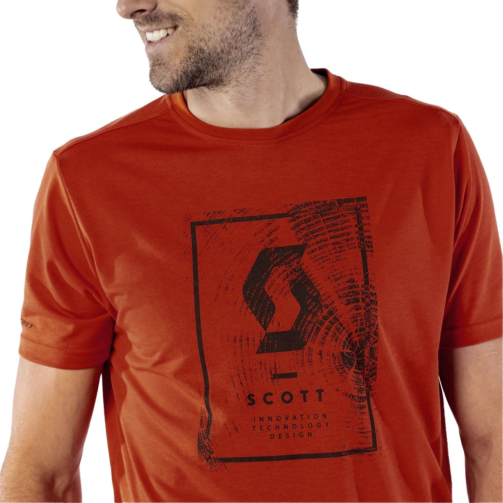 orange Brust auf braze Print 7539 mit der T-Shirt großem T-Shirt Defined Dri Scott