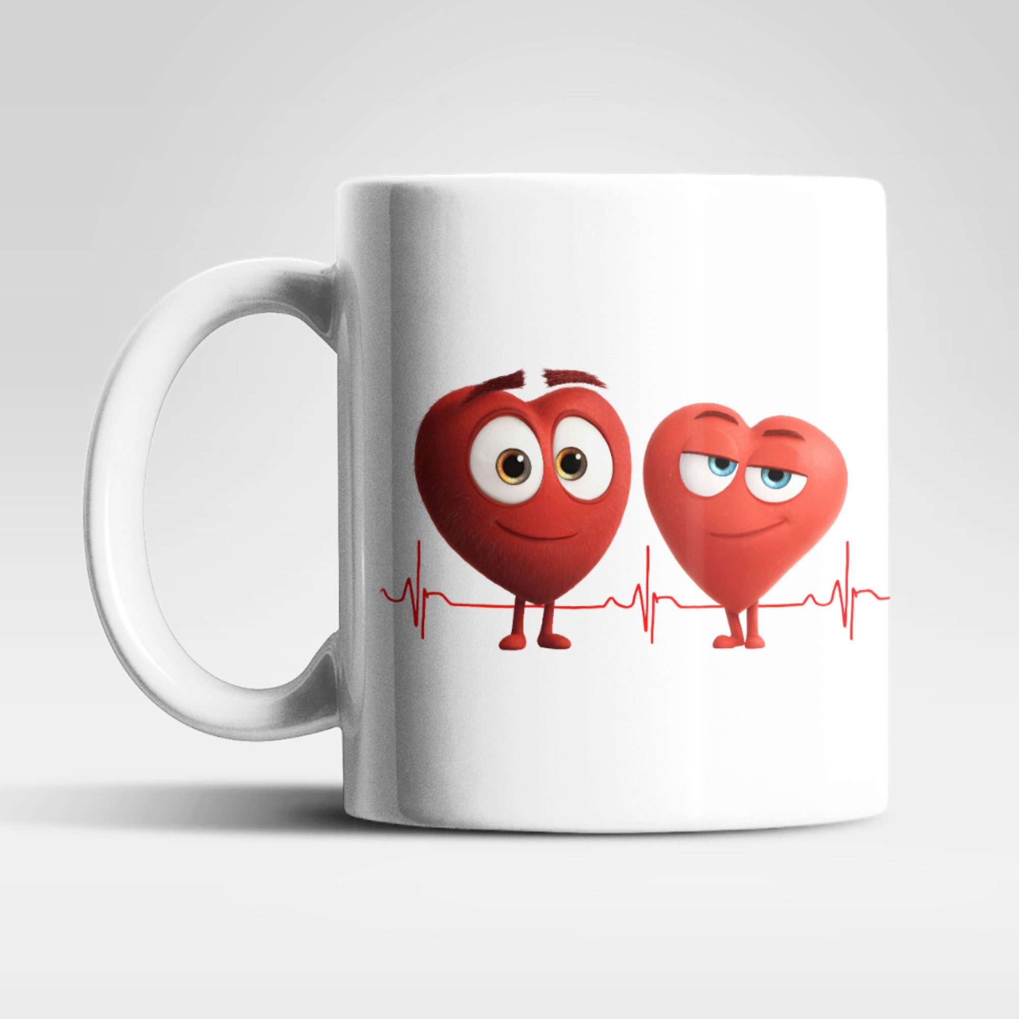 WS-Trend Tasse Liebe Love Herzen Valentinstag Kaffeetasse Teetasse Tasse Geschenkidee, Keramik, 325 ml