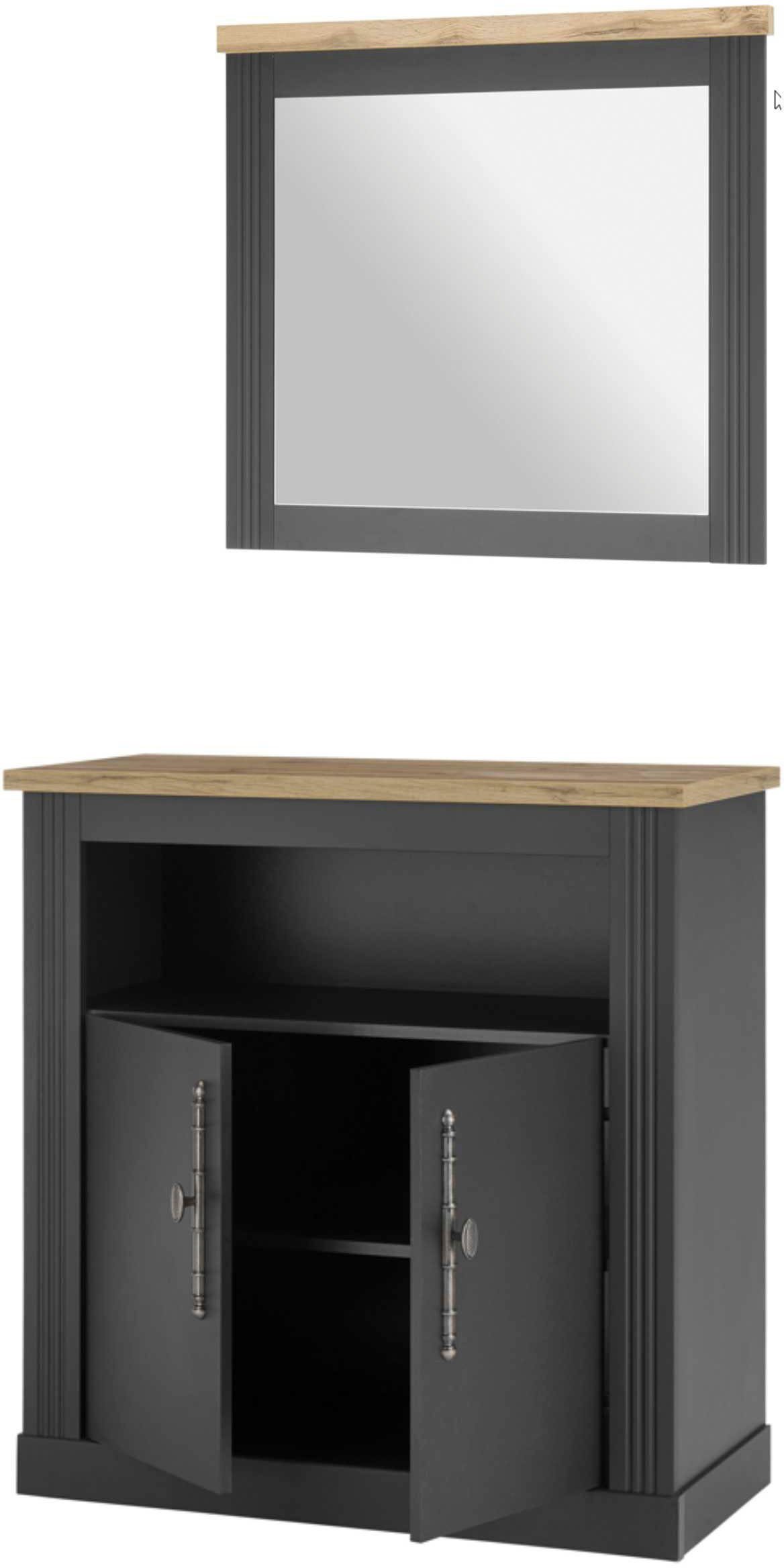 OTTO home Garderoben-Set WESTMINSTER, (2-St., Kommode, Spiegel), im romantischen Landhausstil