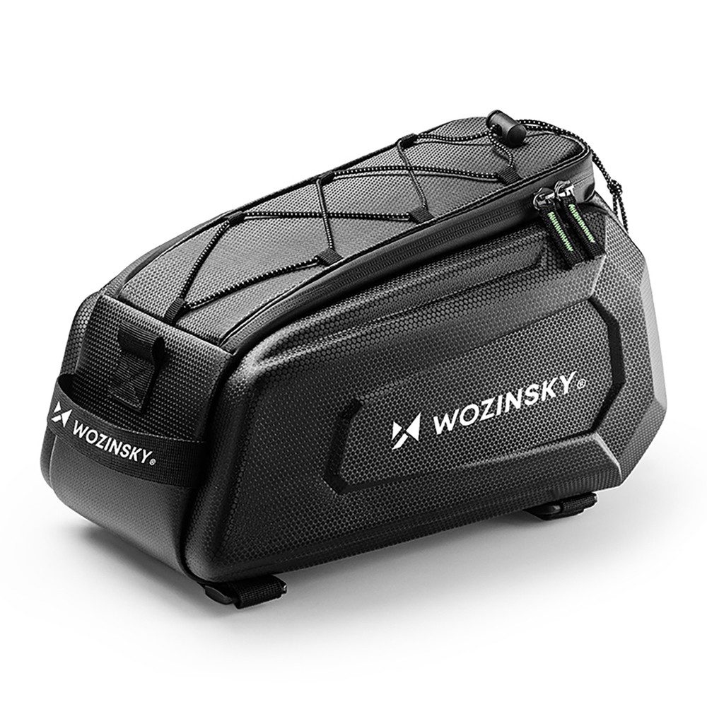 Wozinsky Fahrradtasche Gepäckträgertasche Hartschalentasche Radtasche (Spar-Set, 1-tlg., 9 l wasserdicht), 9 l, wasserdicht, Reflektoren, Schultergurt