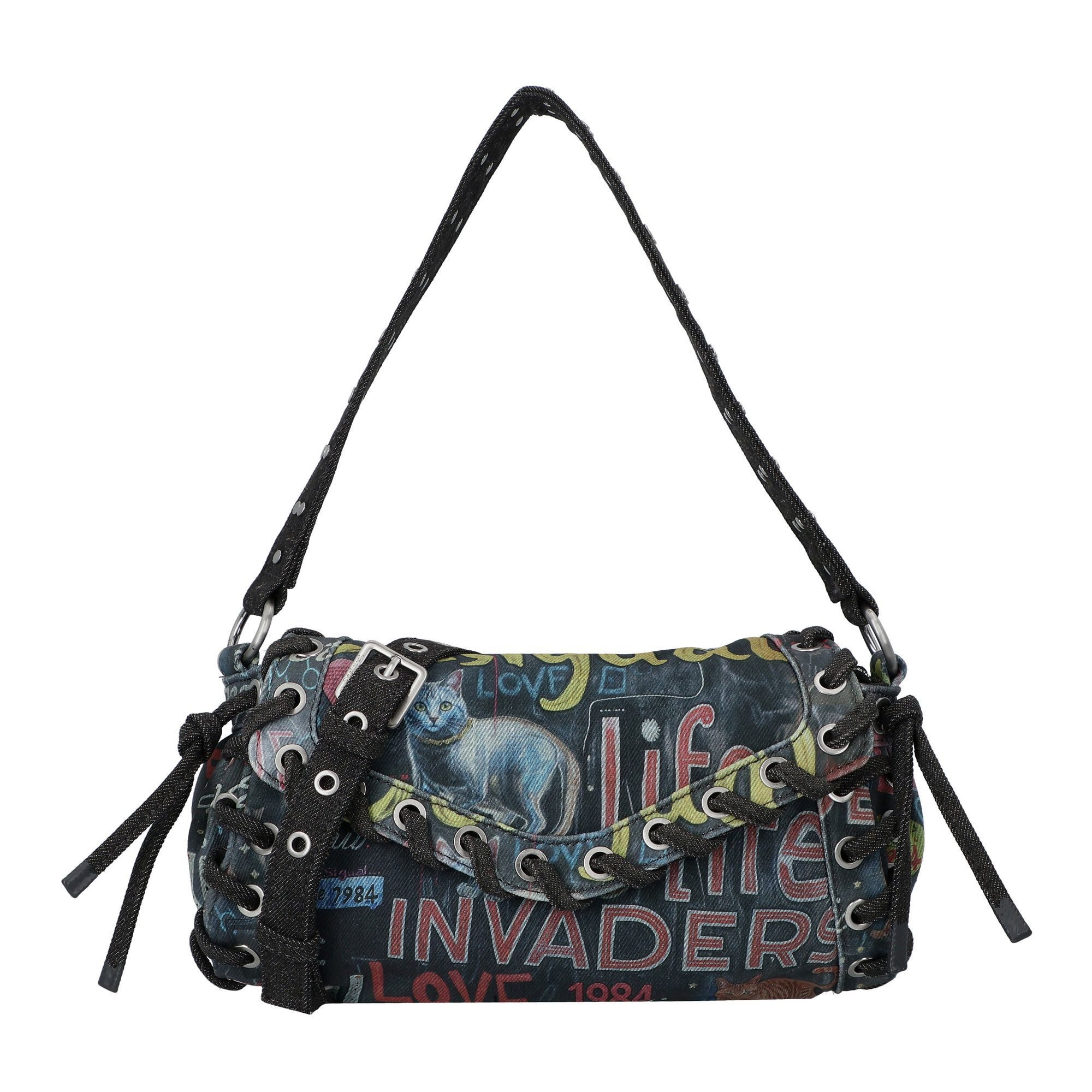 Desigual Schultertasche Pizzicato, Polyurethan günstig online kaufen