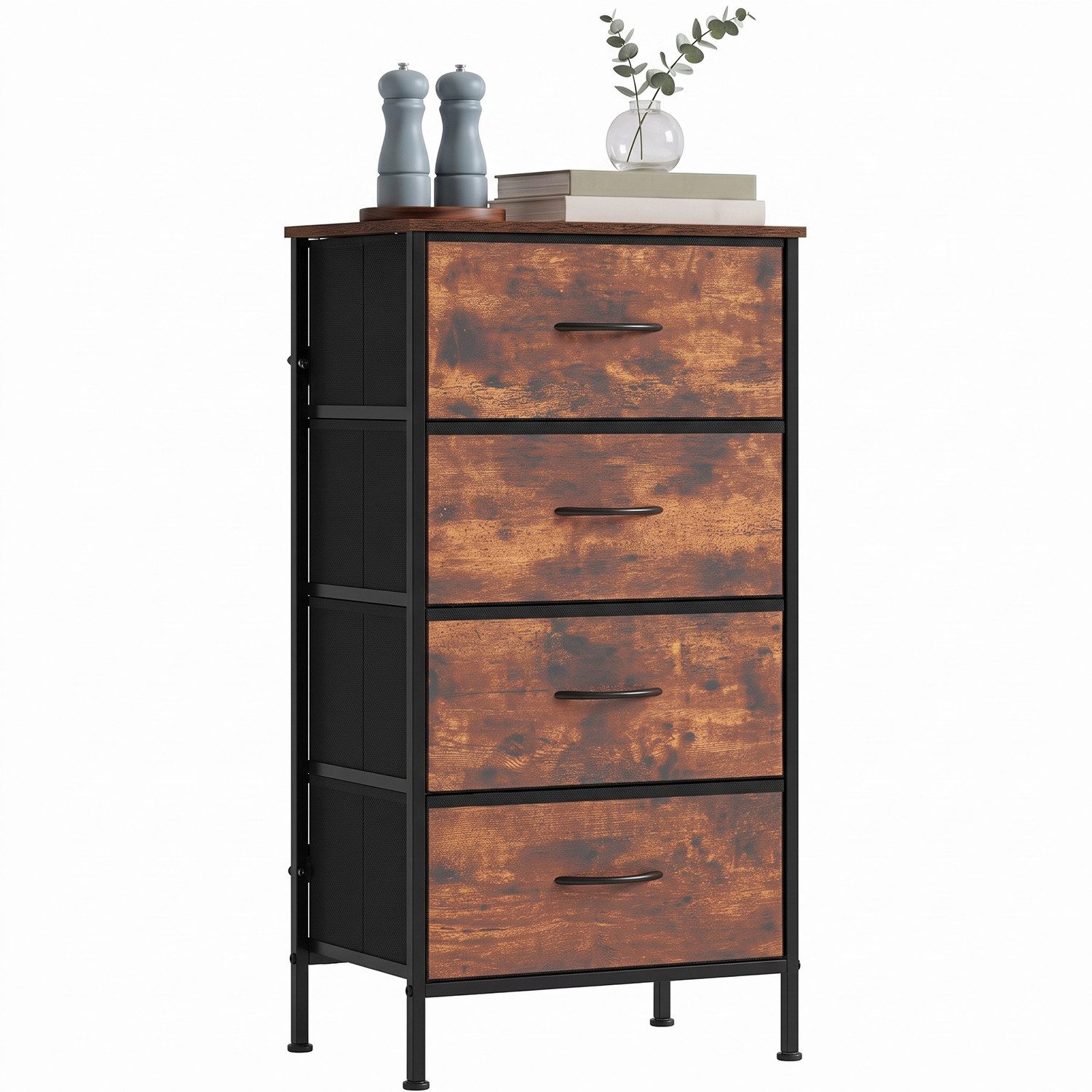 Refined Living Kommode Schubkastenkommode mit 11/9/10/8/4/7 Schubladen Stoffkommode Sideboard (TV-Schrank mit Holzplatte und leicht zu ziehendem Griff für Schränke, Große Kapazität, Aufbewahrung von Kinder- und Erwachsenenkleidung), wasserdicht Geeignet für Wohnzimmer, Kinderzimmer, Flur, Schlafzimmer