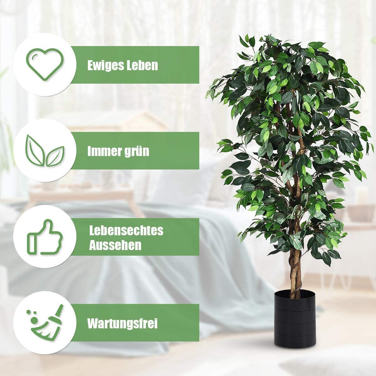 Kunstbaum, COSTWAY, Höhe 180 cm, mit günstig online kaufen