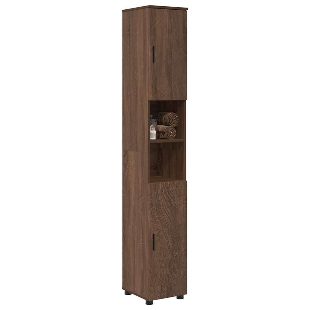 vidaXL Badezimmerspiegelschrank Bad hoher Schrank Braune günstig online kaufen