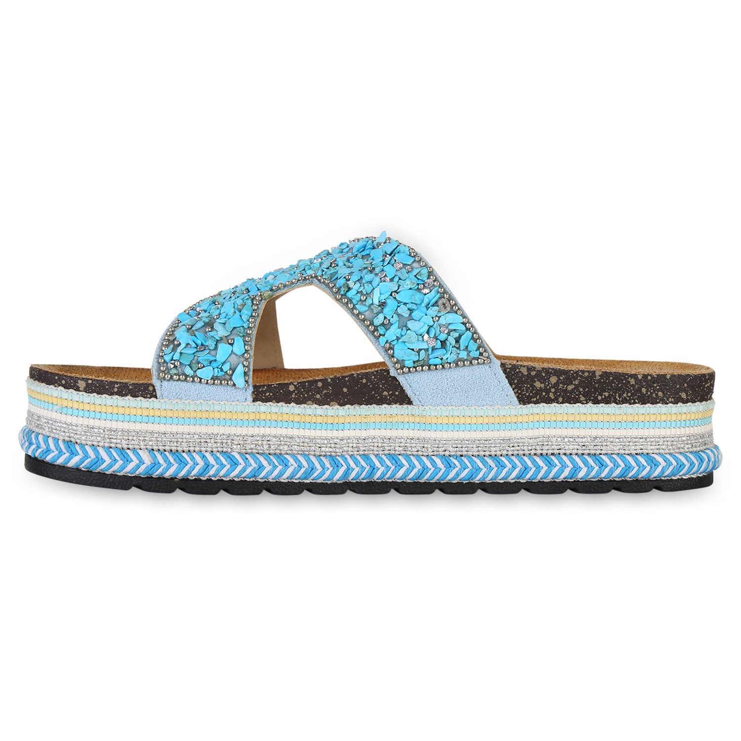 VAN HILL 841547 Sandalette Damen Pantoletten günstig online kaufen