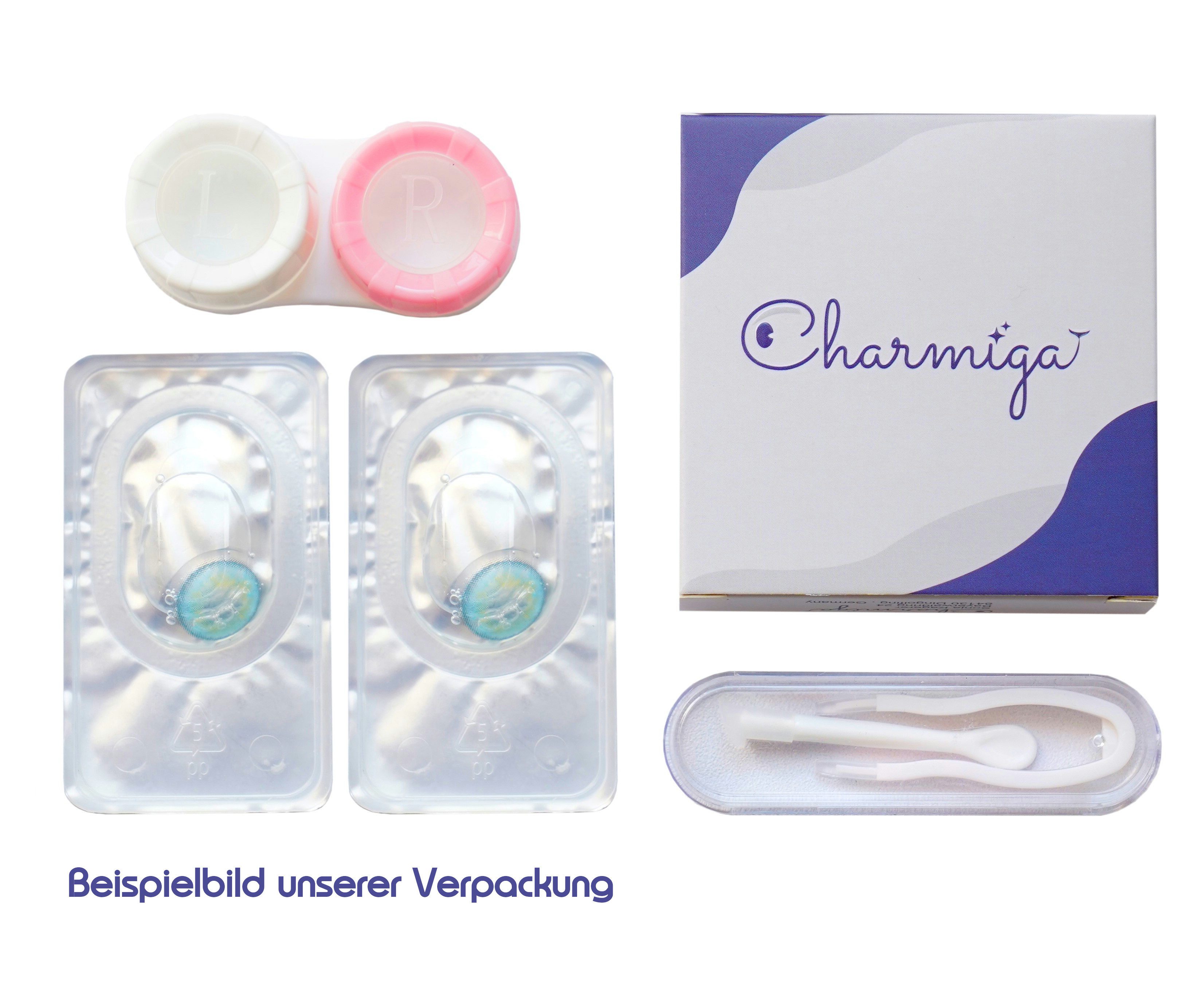 Charmiga Jahreslinsen Farbige Kontaktlinsen Braun, 6-Monatslinsen, City Beige Brown, Farbige Kontaktlinsen