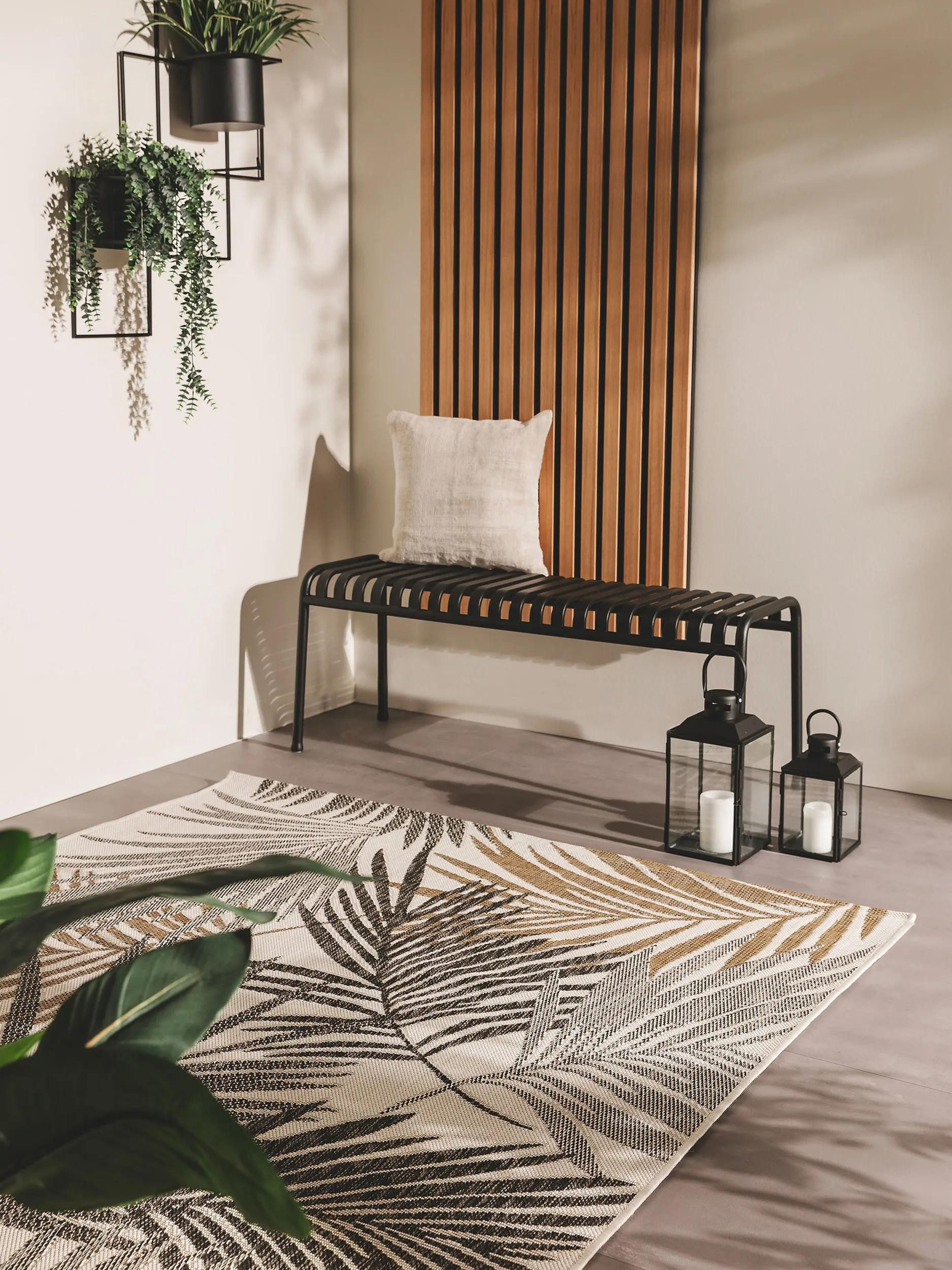 benuta Outdoorteppich Cleo, rechteckig, Höhe: 5 mm, Teppich Wohnzimmer, Schlafzimmer, Esszimmer, Flur, Kunstfaser, Cozy