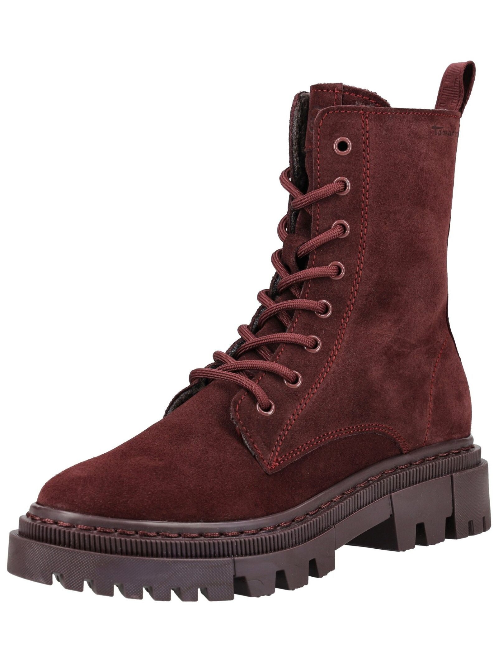 Tamaris Stiefelette Veloursleder . Schnürstiefelette