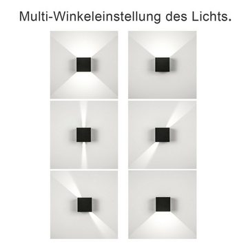 Bettizia LED Wandleuchte IP65 Modern Schlafzimmer Außen Wandlampe Flurlampe Flurleuchte, LED fest integriert, Kaltweiß