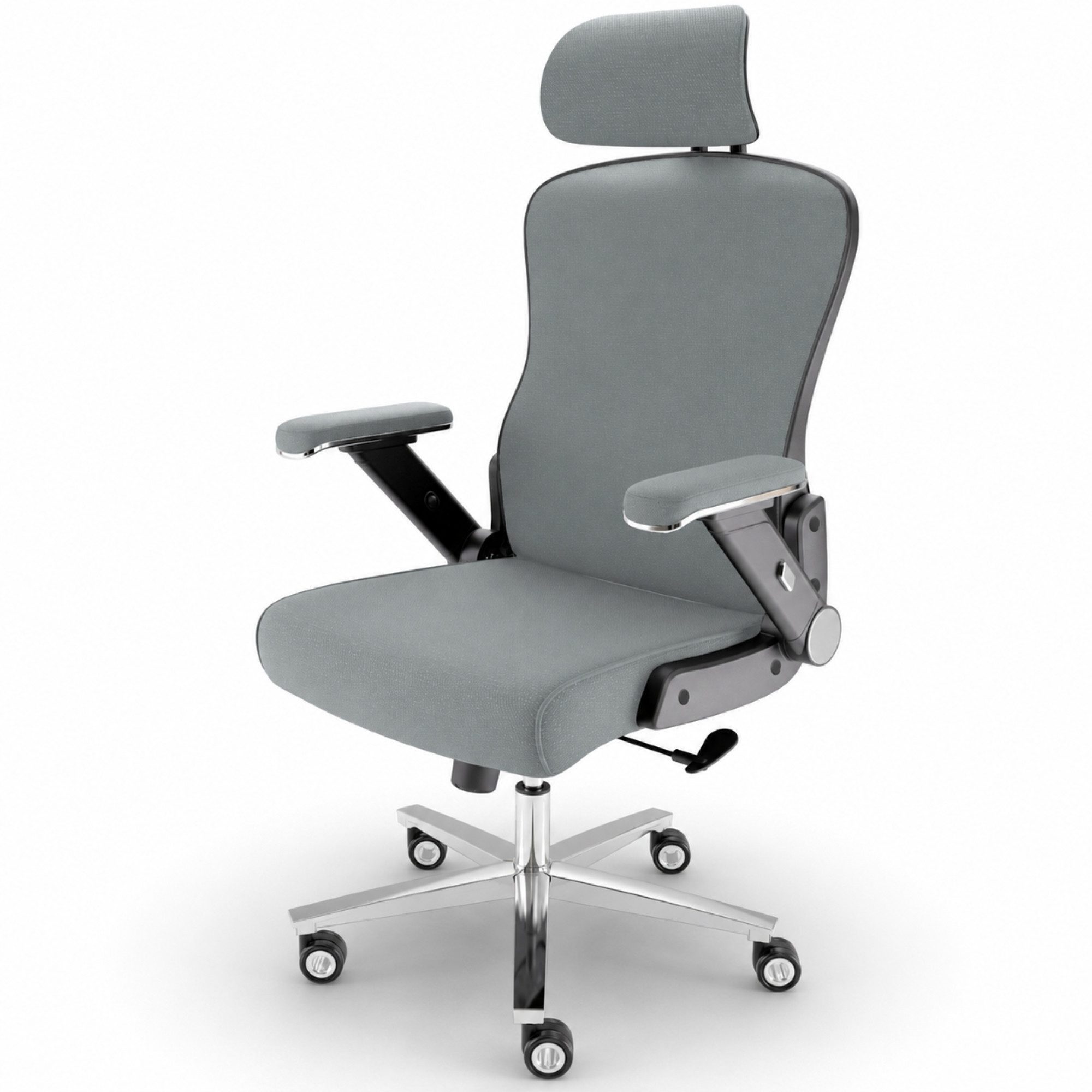 CLOUVOU Bürostuhl Ergonomisch, Schreibtischstuhl bis 150 kg - Testsieger (PowerSeat - Chefsessel für Arbeitszimmer, 5D Gaming Armlehnen), Blade Wheels, Homeoffice, Gaming Stuhl, Drehstuhl), Blade Wheels, Homeoffice, Gaming Stuhl, Drehstuhl