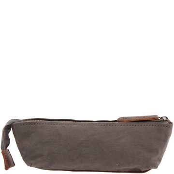 LECONI Federmäppchen Stiftemappe Federtasche Stifteetui Damen Herren Canvas Leder LE9026