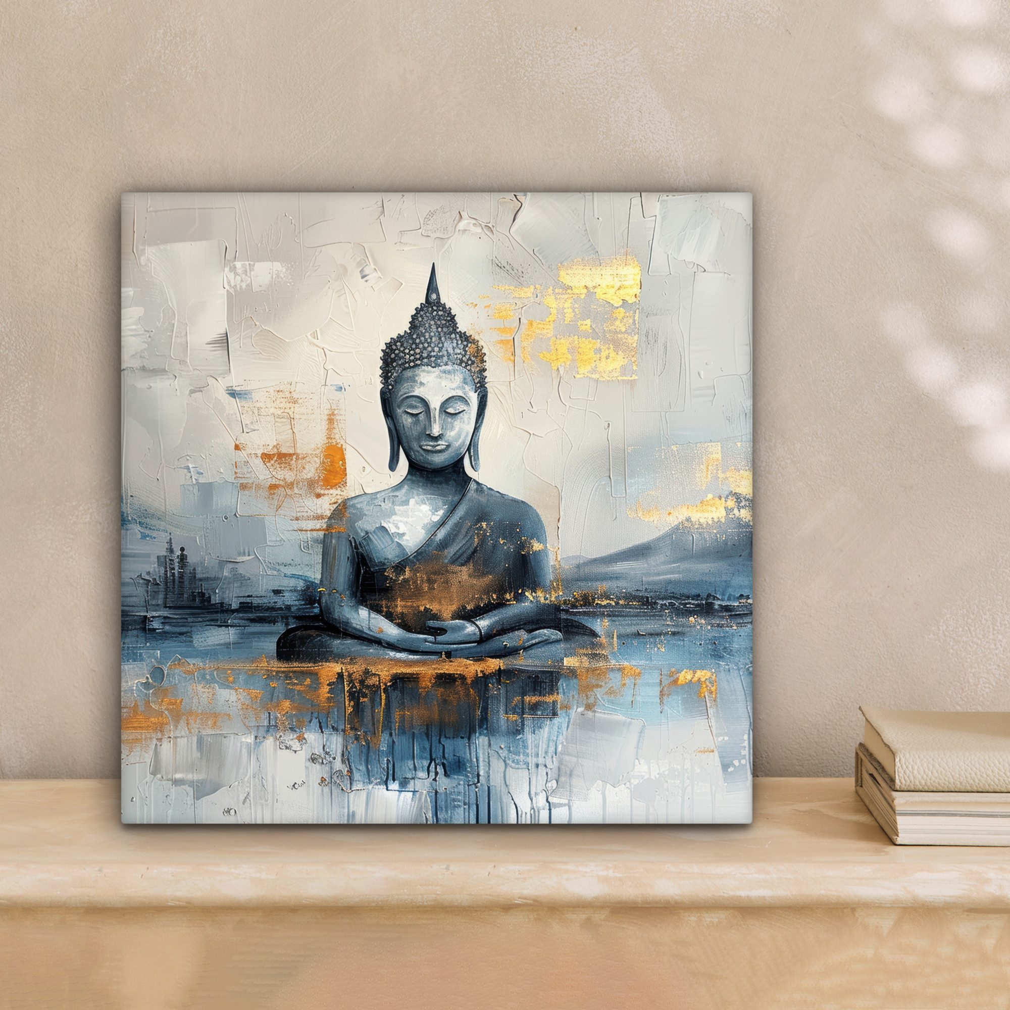 OneMillionCanvasses® Leinwandbild Buddha - Gold - Abstrakt - Modern, Fotodr günstig online kaufen