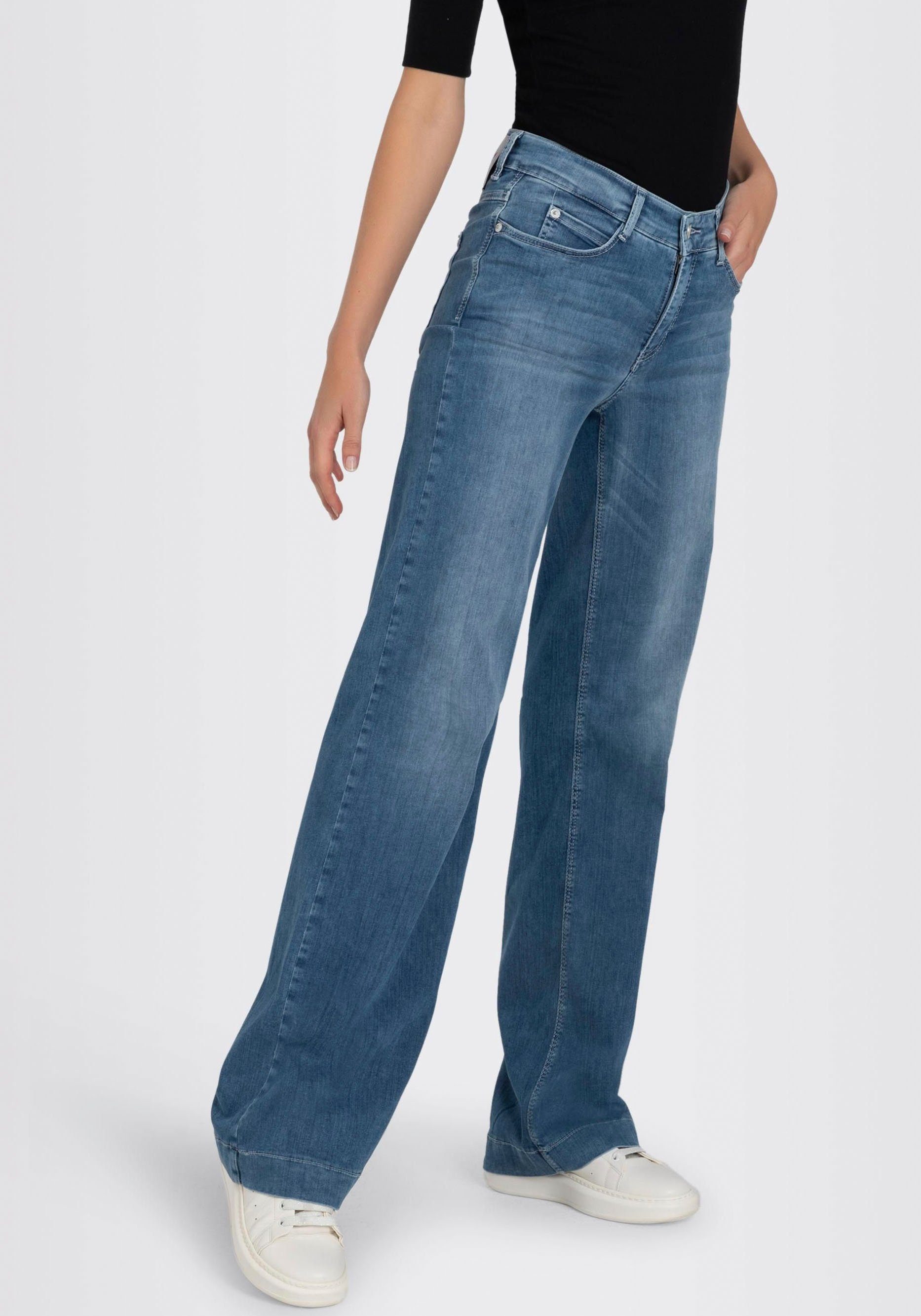 Weite DREAM weitem Jeans Bein mit WIDE MAC blue - Stretch summermid