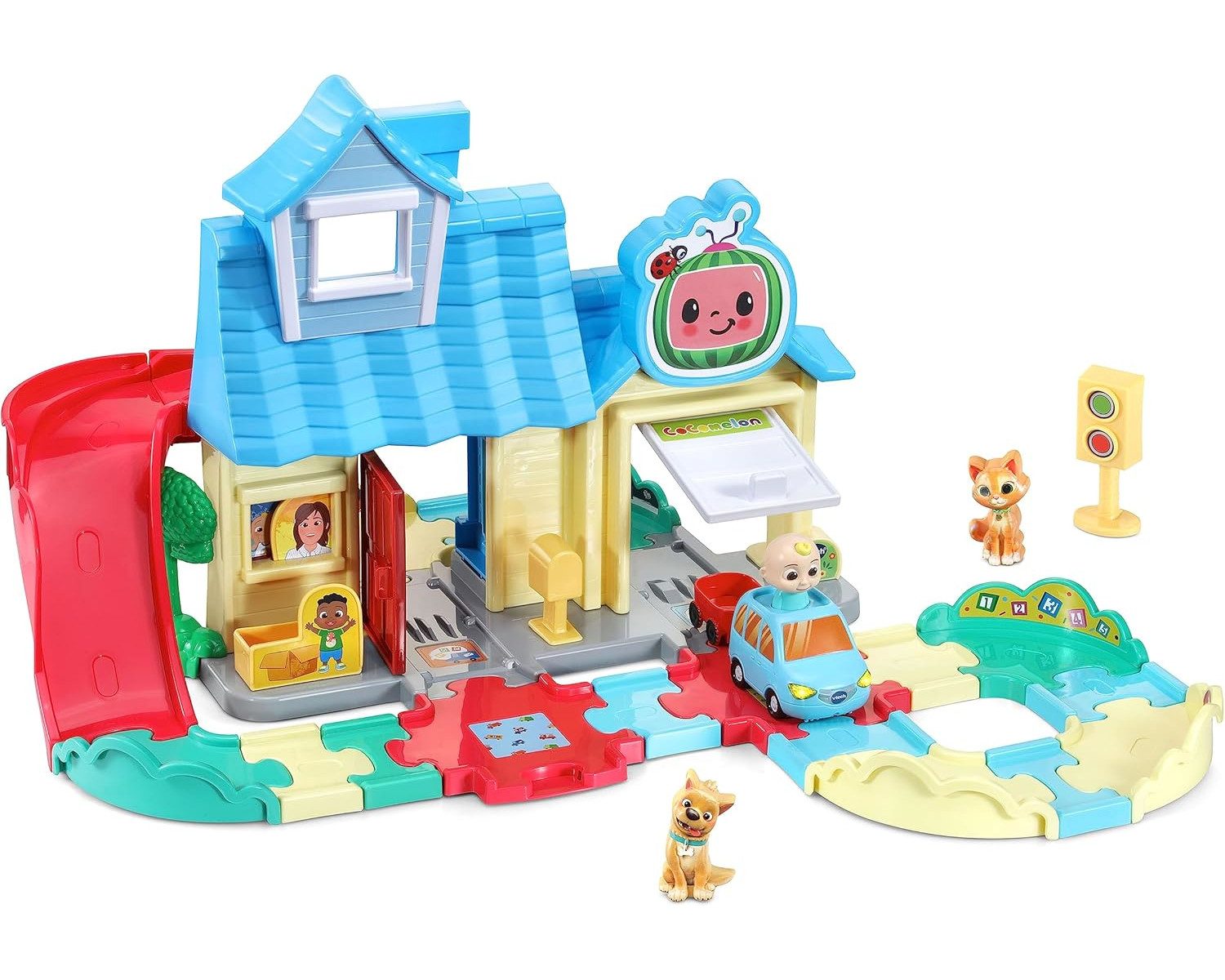 Vtech® Lernspielzeug Cocomelon - JJs Spielhaus Schienenset, mit mehr als 30 Melodien, Lieder und Sätze