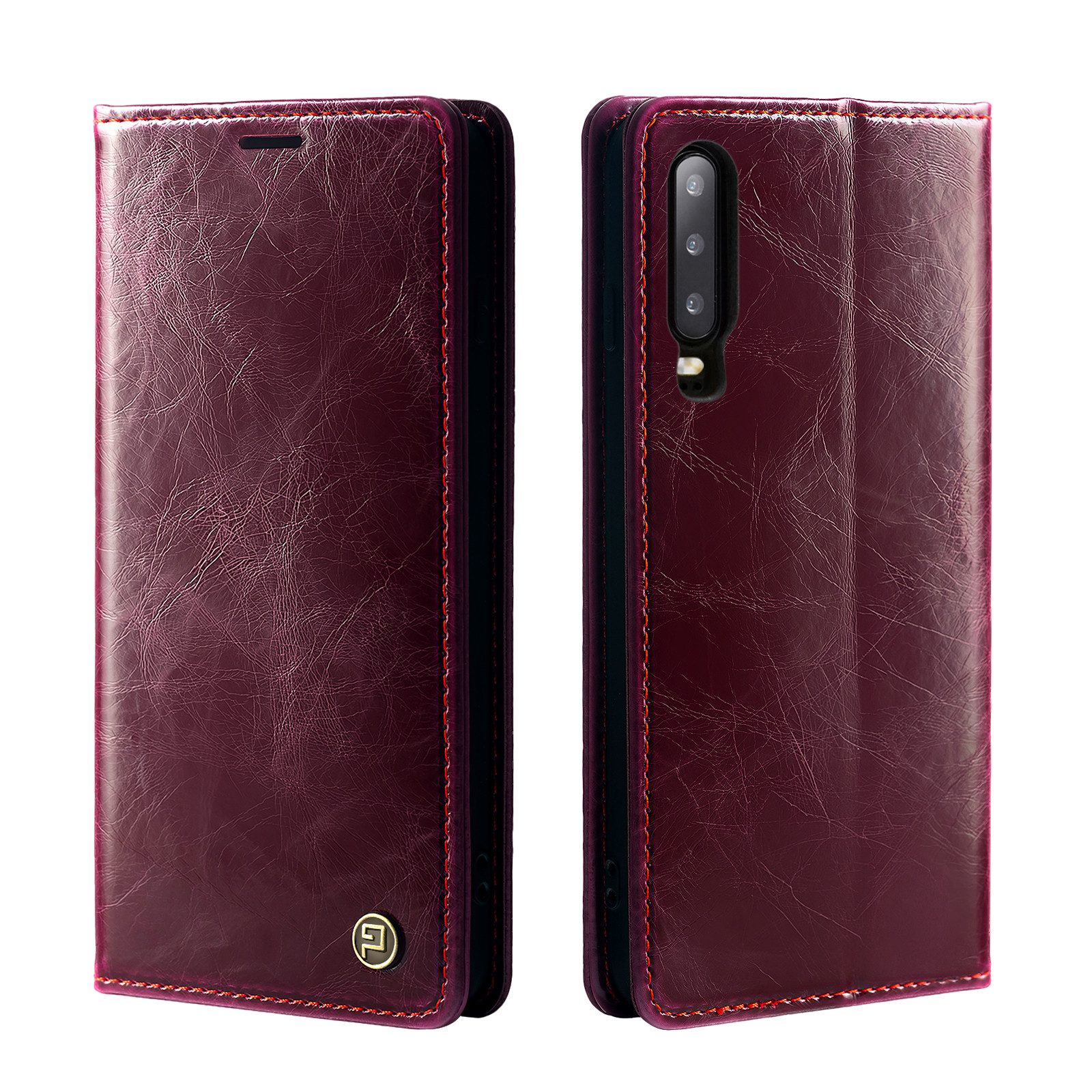 Tec-Expert Handyhülle Tasche Hülle für Huawei P30 6.1 Zoll, 6.1, Cover Klapphülle Case mit Kartenfach RFID Schutz aufstellbar