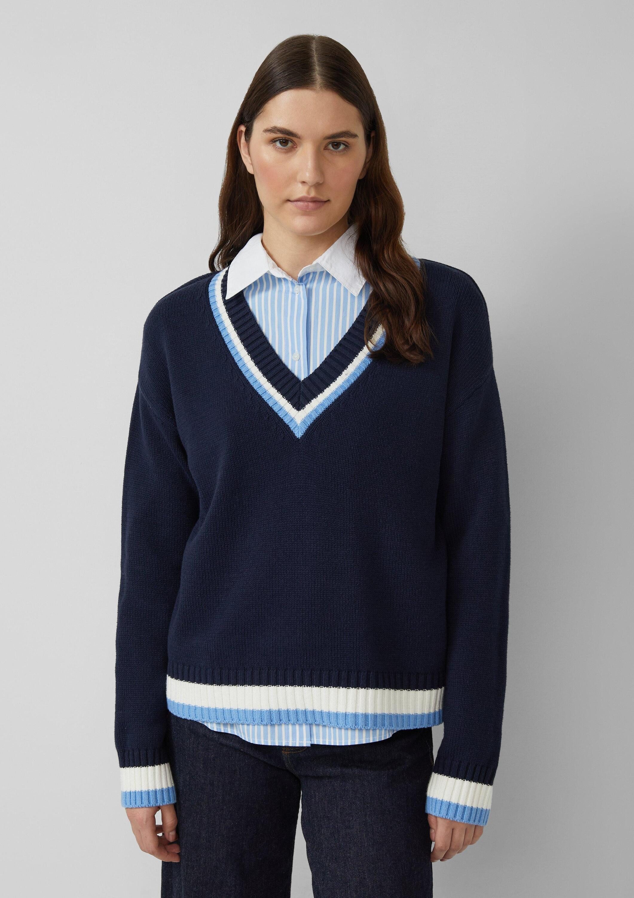s.Oliver Longpullover Strickpullover Strickpullover aus Baumwollmix günstig online kaufen