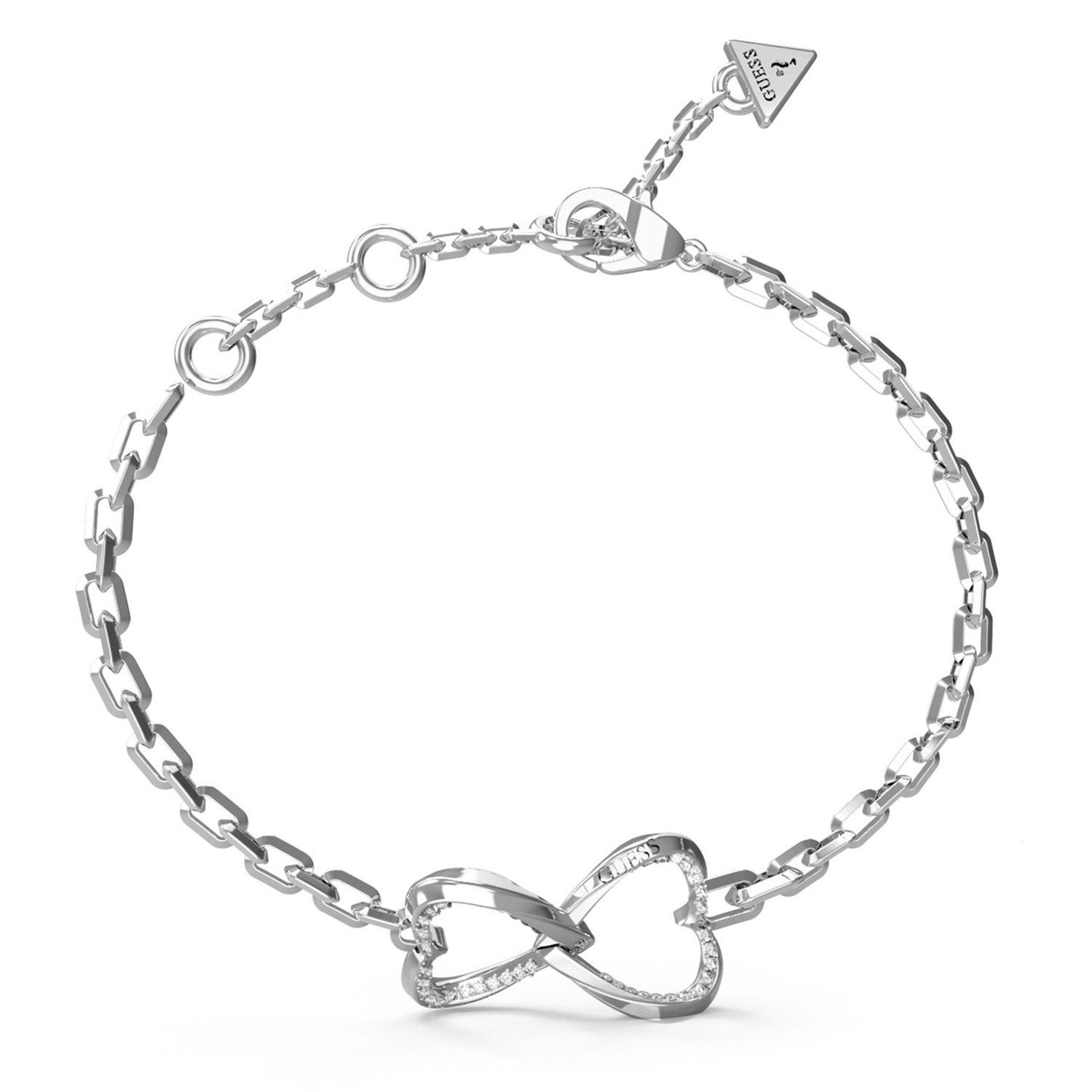 Guess Gliederarmband Damen-Mon Amour Two Hearts