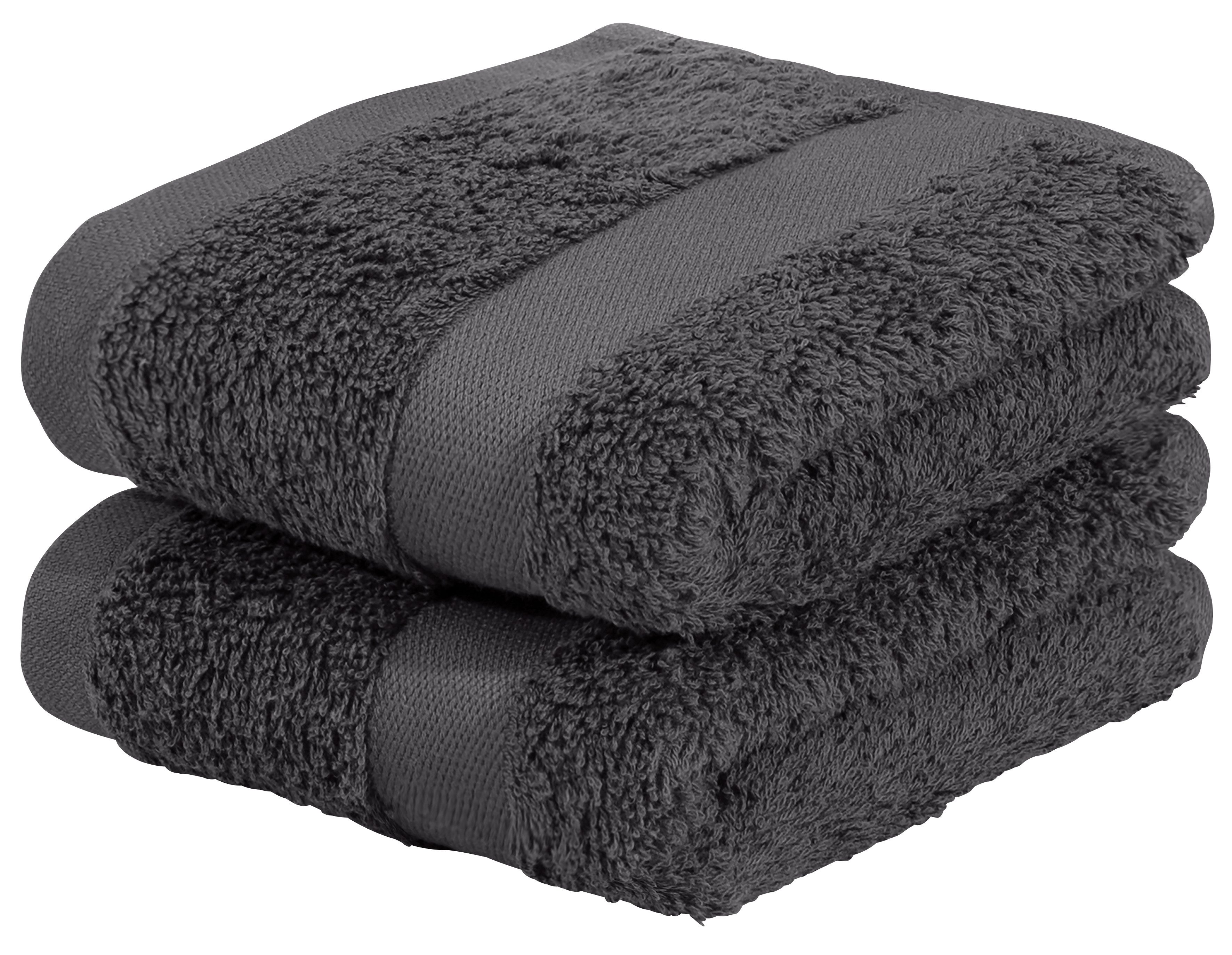 OTTO home Gästehandtücher Vanessa, 8 Gästehandtücher, 30x50cm, in Standard- und Premium-Qualität, Walkfrottee (Set, 8-St), Handtücher mit Bordüre, 100% Baumwolle, einfarbig, weich. Reduzierter Preis € 19,99. Unverbindliche Preisempfehlung € 35,99