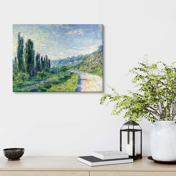 Posterlounge Leinwandbild Claude Monet, Straße nach Vétheuil, Wohnzimmer Malerei