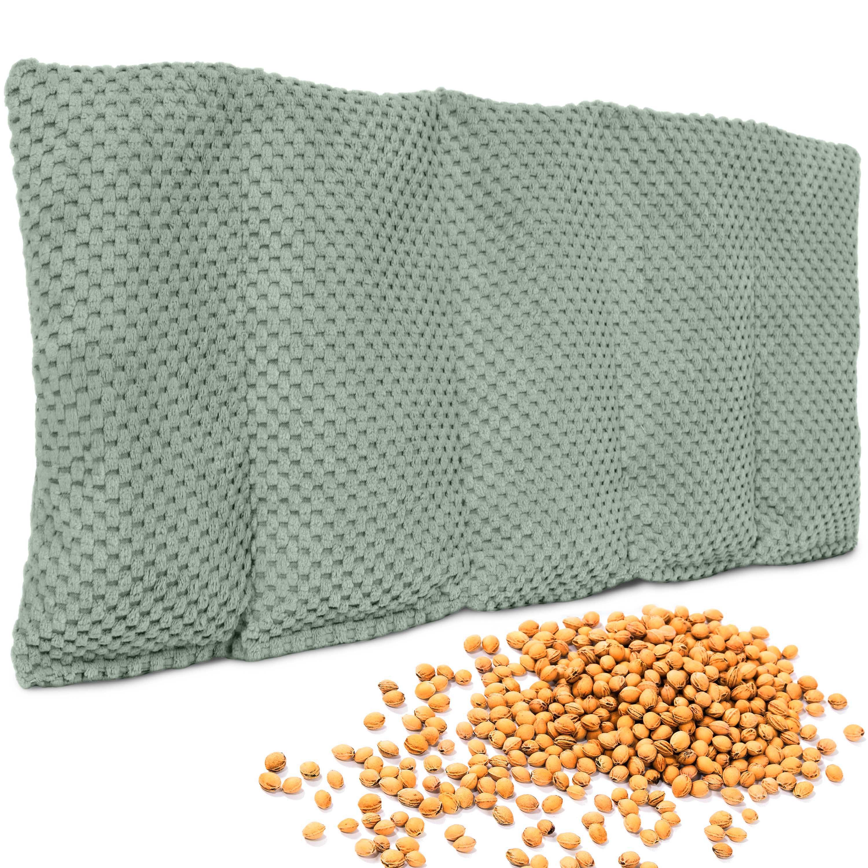 Amilian Kirschkernkissen 55x20 cm - Wärmekissen, Kältekissen 100% Kirschkerne, mikrowellengeeignet, ideal zum Entspannen zu Hause, für Mikrowelle geeignet, als Wärme- und Kältekissen verwendbar
