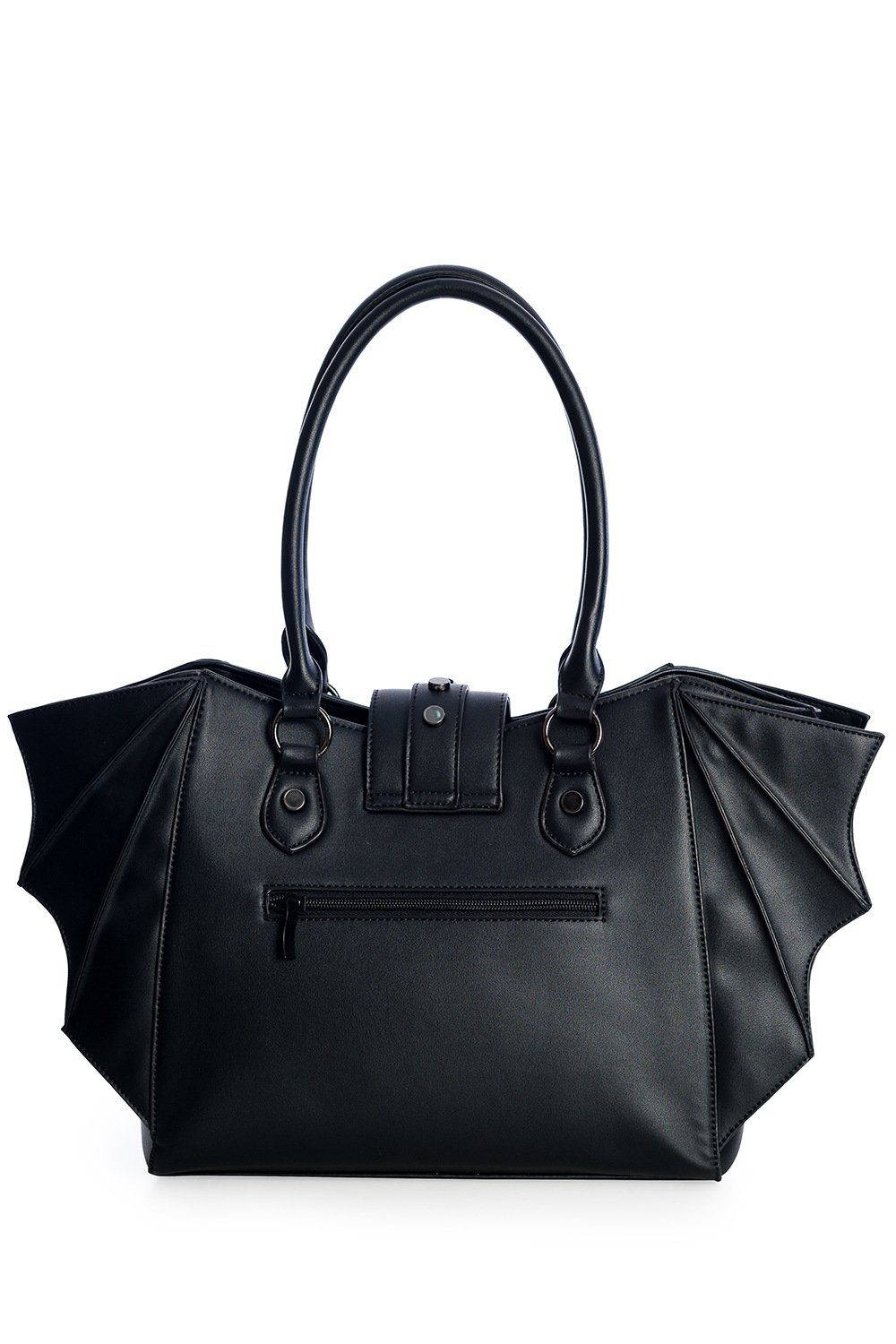 Banned Schultertasche Annabelle, Angenähte Fledermausflügel
