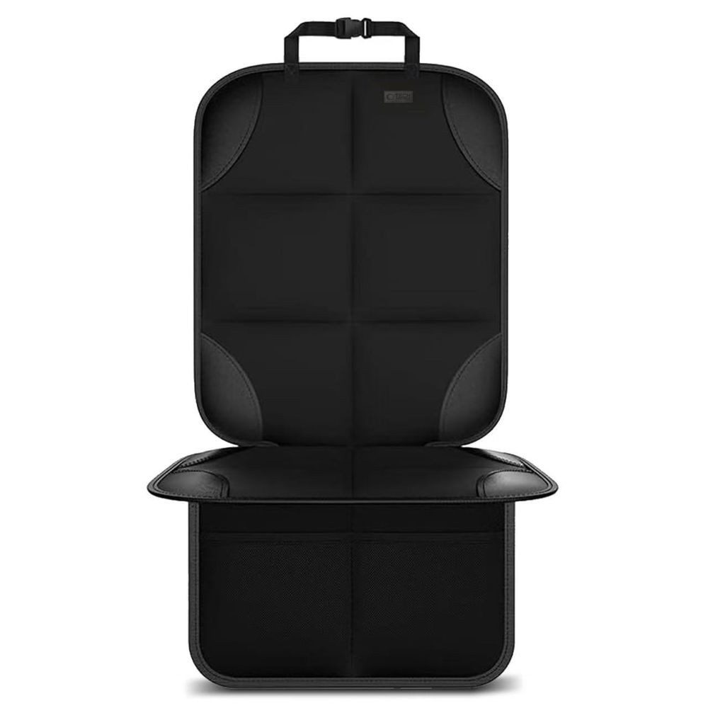 TECH PROTECT Autositzbezug Sitzschoner Kindersitzunterlage Sitzschutzmatte, Spar-Set, 1-tlg., 57 x 46 cm rutschfest, wasserdicht, rutschfest, Taschen, Gurtaussparung