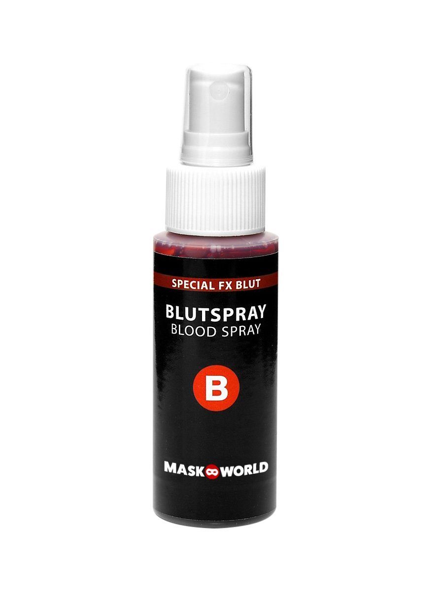Maskworld Theaterschminke Make up Blutspray - Horror Halloween Schminke, Künstliches Blut zum Sprühen für Halloween, Theater und Film