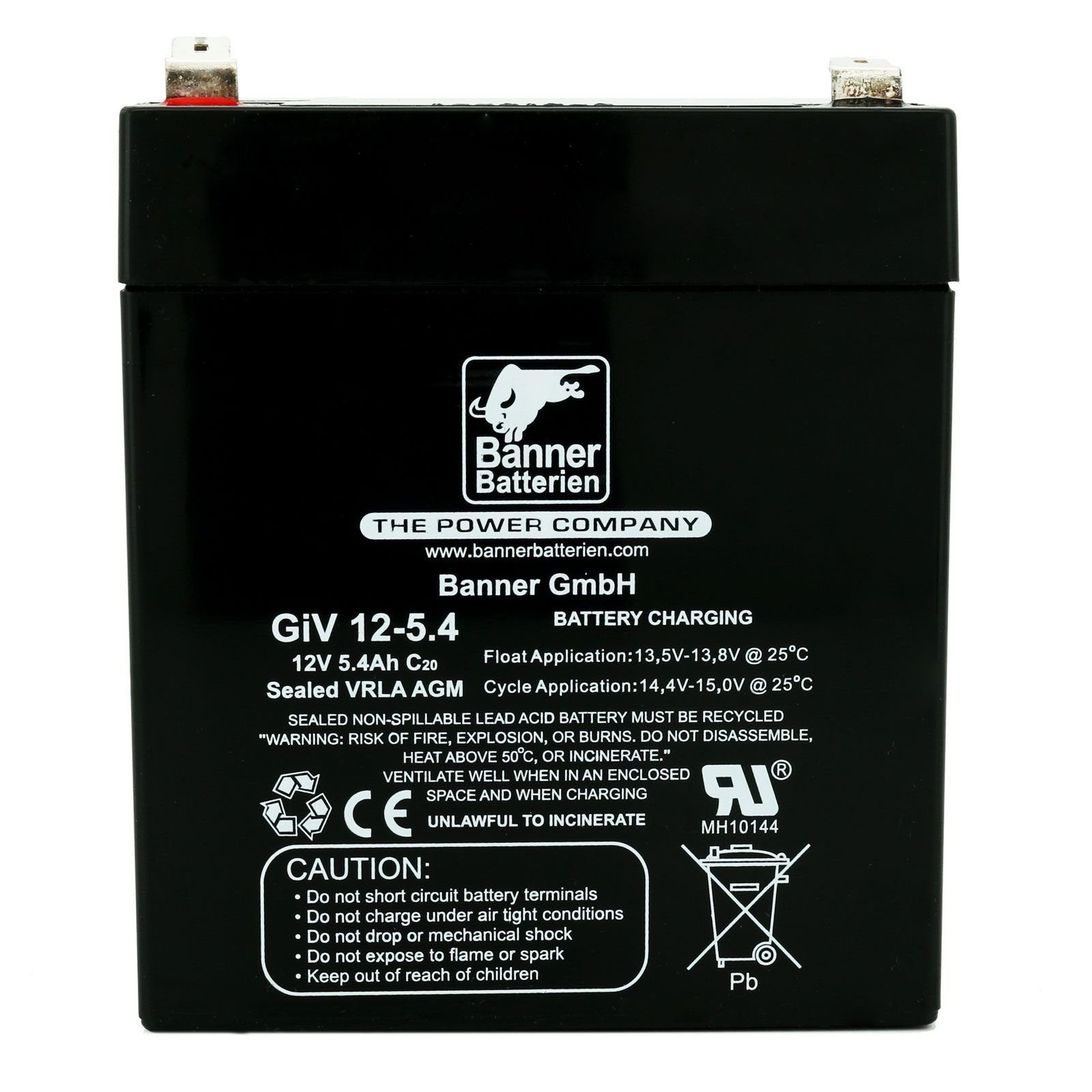 Banner Batterien Batterie Stand by Bull 12 Volt 5,4 Ah GIV 12-5.4 Batterie, 12 Volt 5,4 Ah GIV 12-5.4