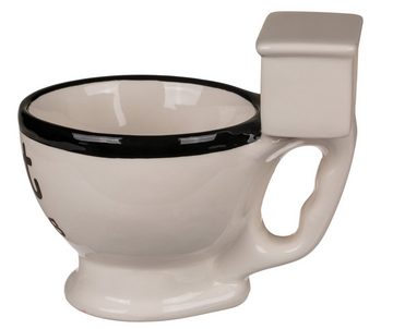 Haus und Deko Geschirr-Set Tasse Shit Happens Toilette Becher Toilettenschüssel Kaffeebecher (1-tlg), Keramik