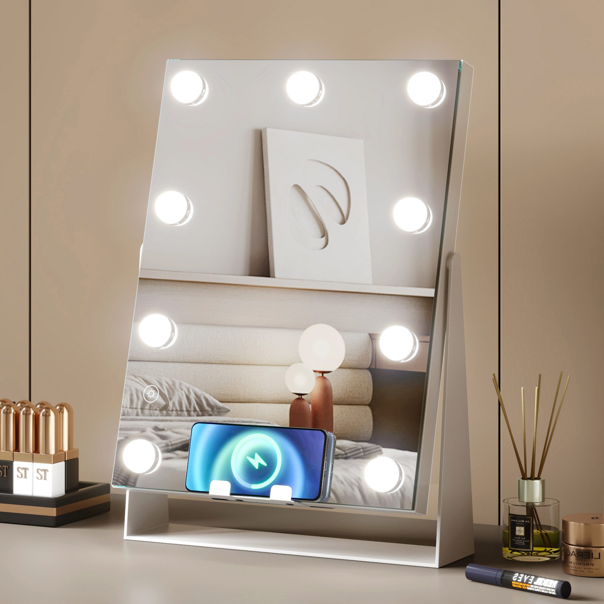 Mondeer Schminkspiegel LED-Kosmetikspiegel (Hollywood-Makeup-Spiegel, 30 x günstig online kaufen