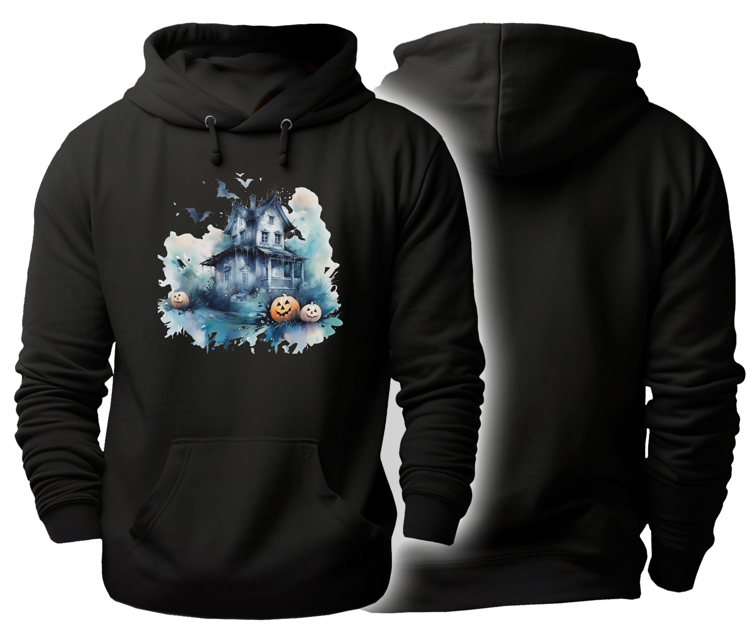 Hoodie Halloween Kapuzen Pulli - verwunschenes Spukhaus