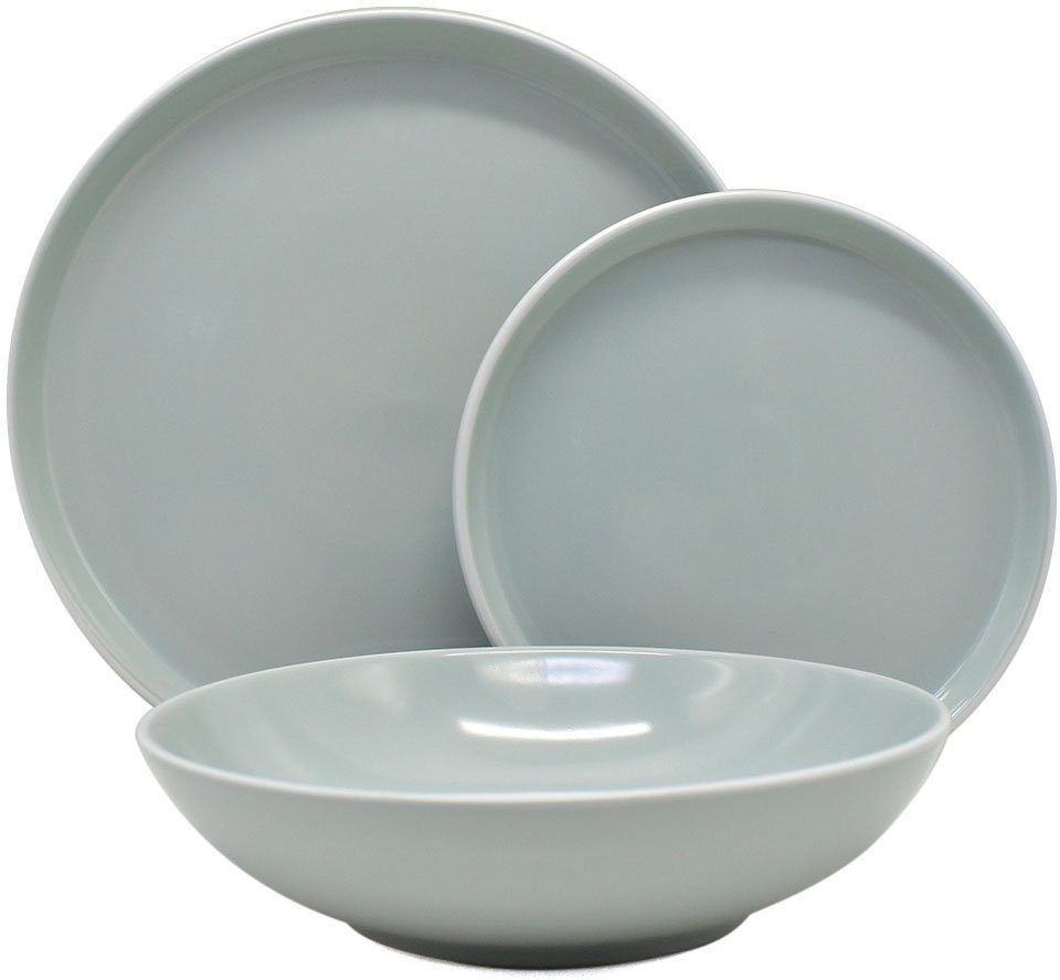 ECHTWERK Tafelservice Nerea Nature-Design (12-tlg), 4 Personen, Steingut, Teller Set, Pastellfarben