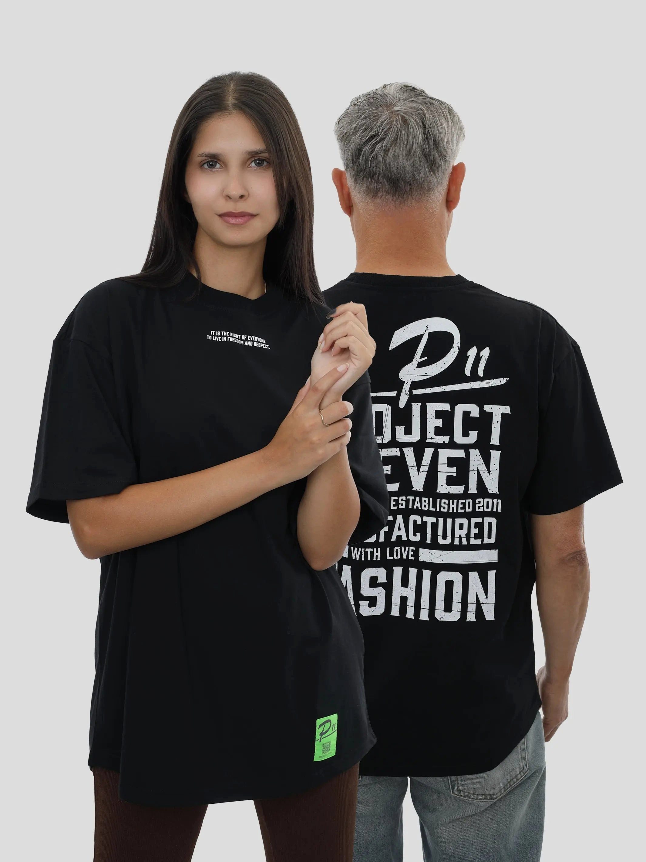 project eleven T-Shirt T-Shirt Oversize Unisex in Schwarz