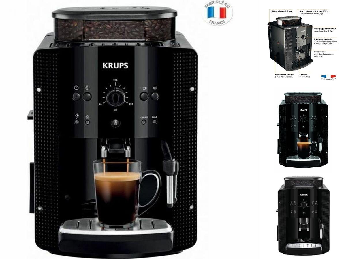 Krups Kaffeevollautomat Kaffeevollautomat Elektrische Kaffeemaschine Krups YY8125FD Schwarz 14