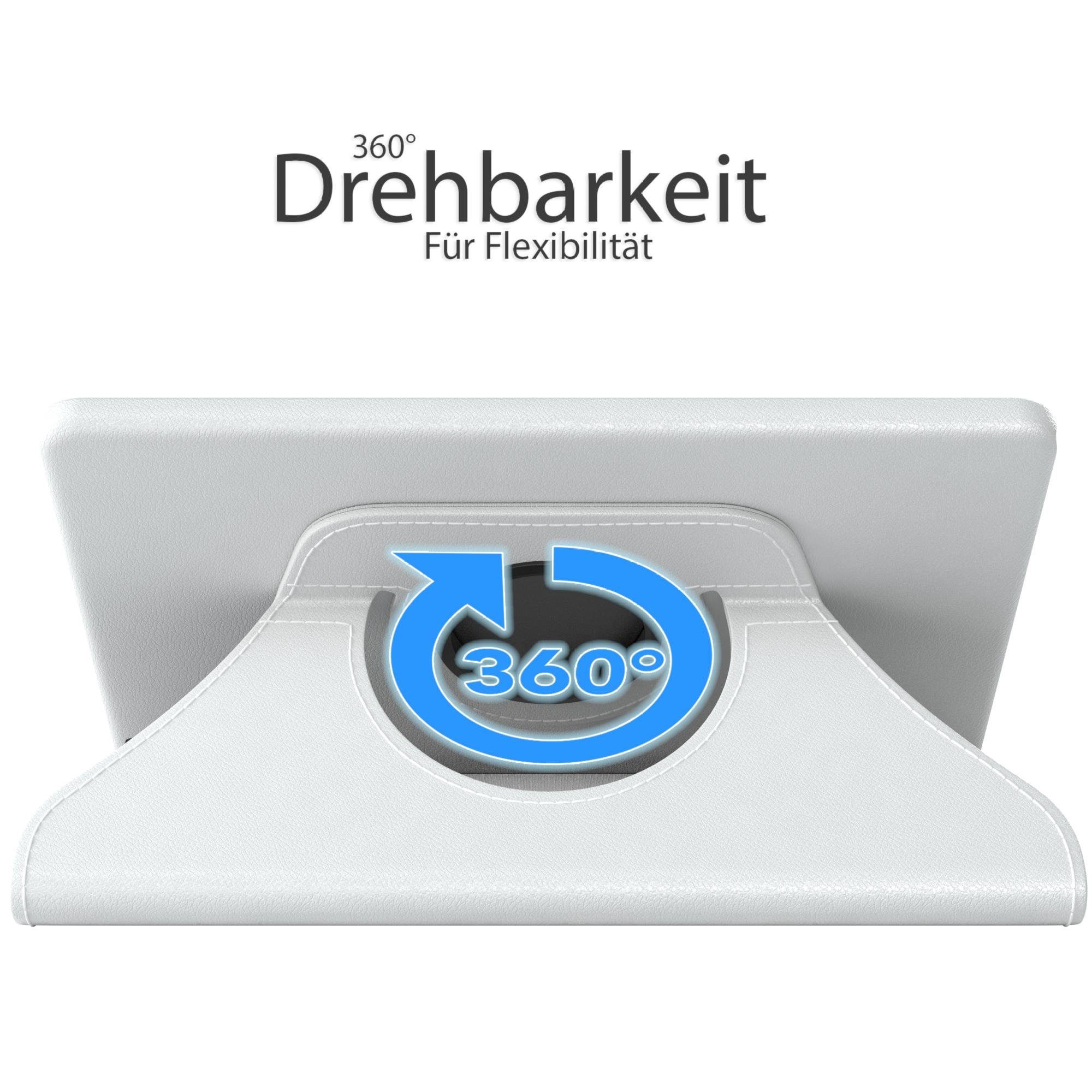 EAZY CASE Tablet-Hülle Rotation Case Samsung Galaxy Tab A 8.0 8 Zoll, Tablet Schutzhülle kratzfest stoßfest drehbar 360 Grad Weiß