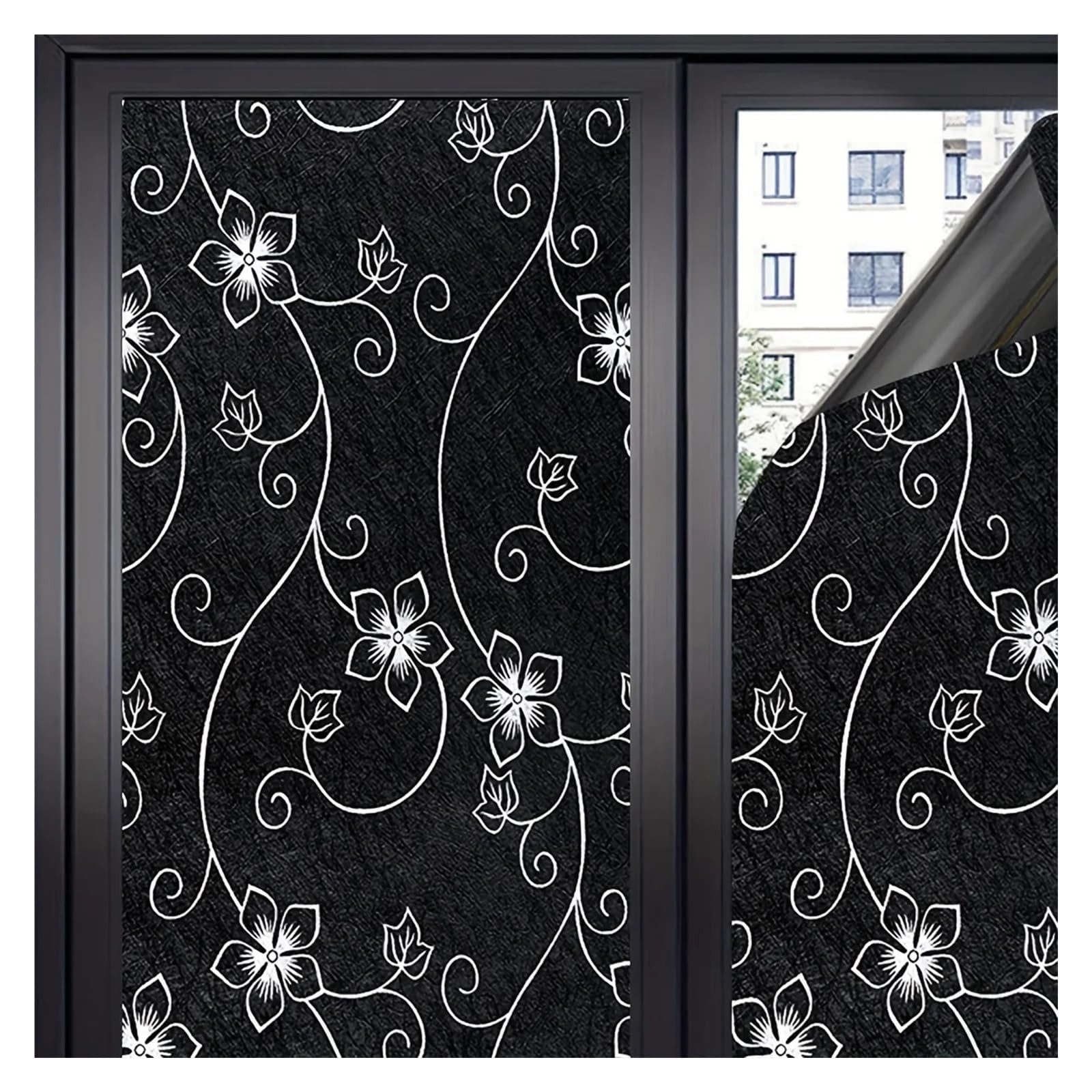 Coonoor Fensterfolie Blickdicht Sichtschutzfolie Fenster Selbstklebend Fens günstig online kaufen