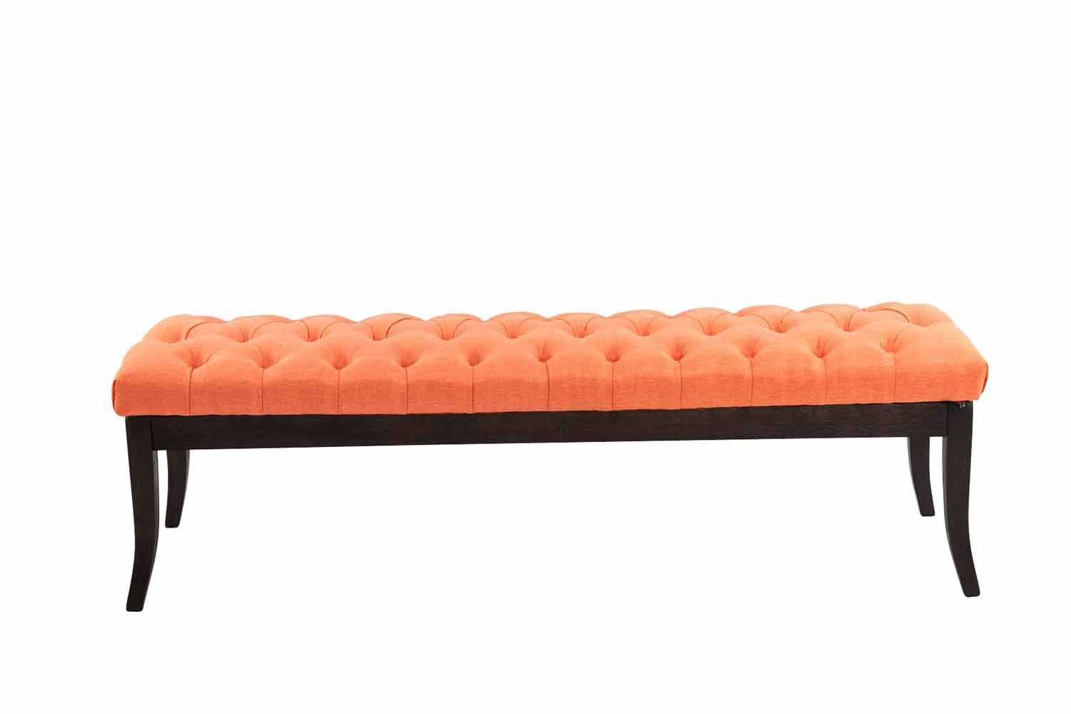 Sitzbank CLP Stoff Polsterung hochwertiger orange Ramses mit antik-dunkel,