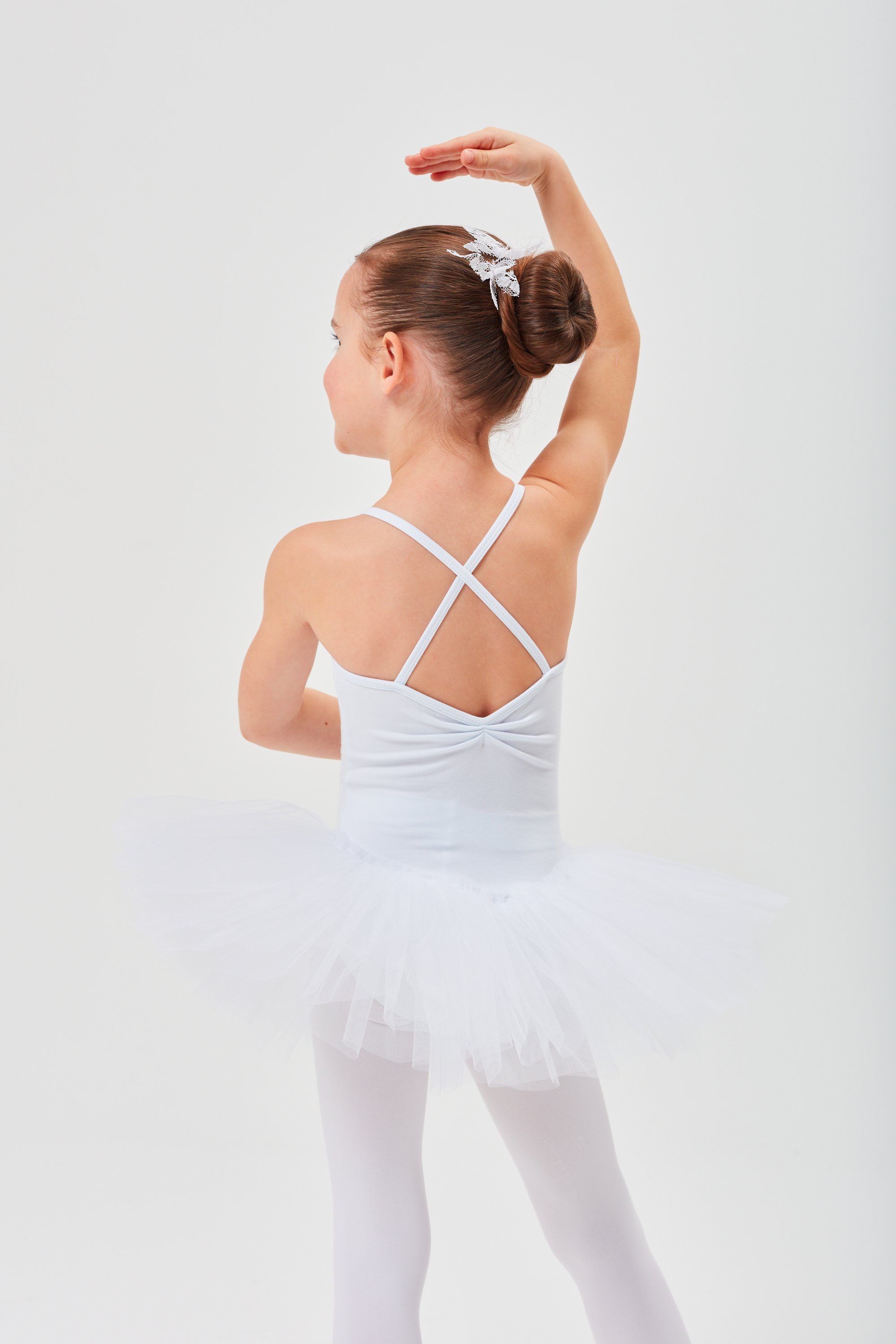 tanzmuster Tüllkleid für weiß Tutu Ballett mit Kim Glitzersteinen Mädchen Ballettkleid