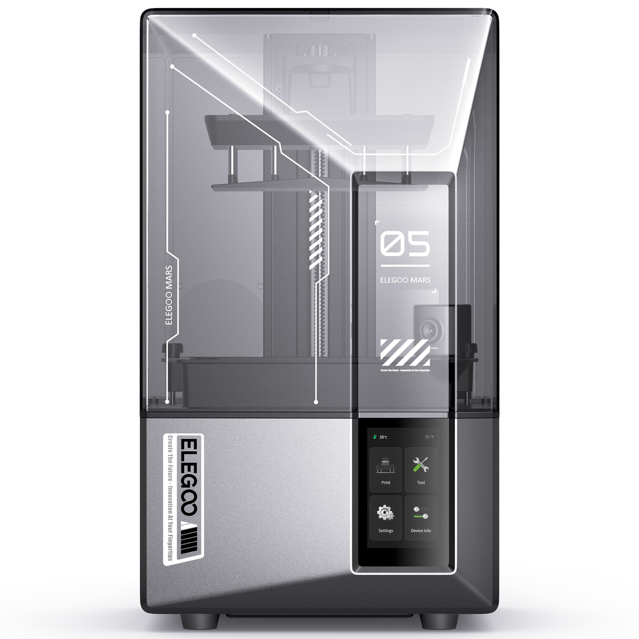 ELEGOO 3D-Drucker Elegoo Mars 5 Ultra, Hochpräziser 3D-Drucker, Metall/Acryl, intuitive Bedienung, stabil