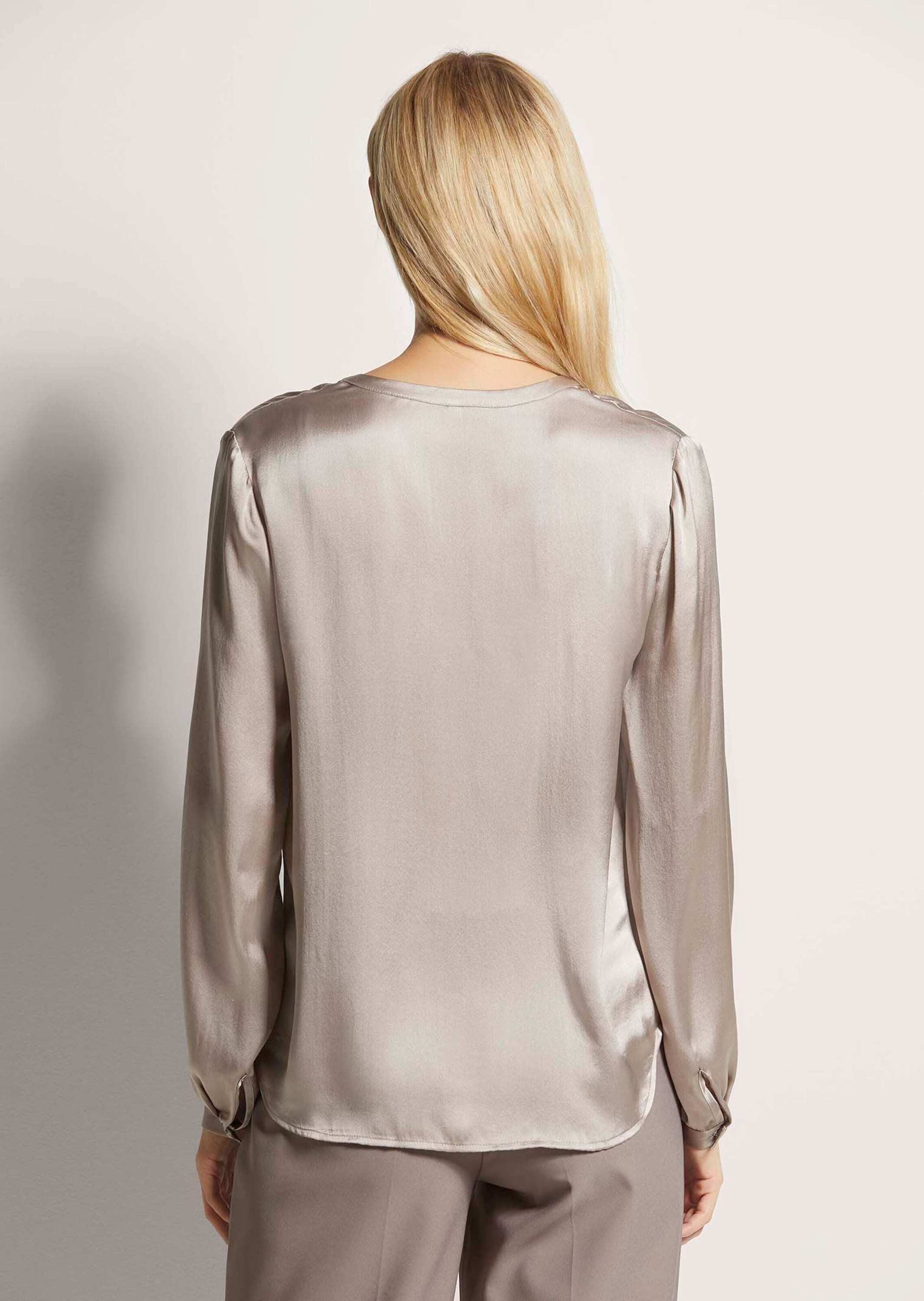 MADELEINE Langarmbluse Satinbluse aus reiner Seide