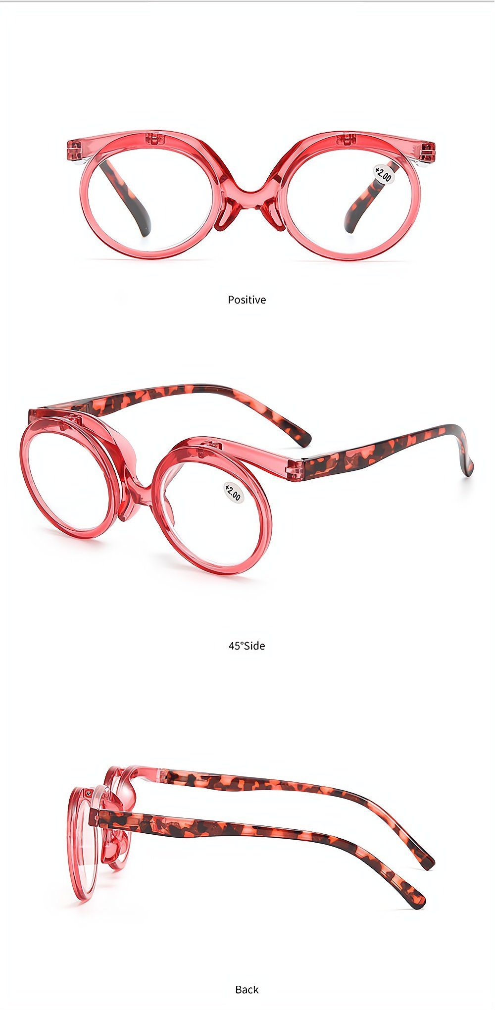 Herren Blaulichtfilter Ultraleicht Damen Computerbrille Rahmen Runde PACIEA Lesebrille rosa