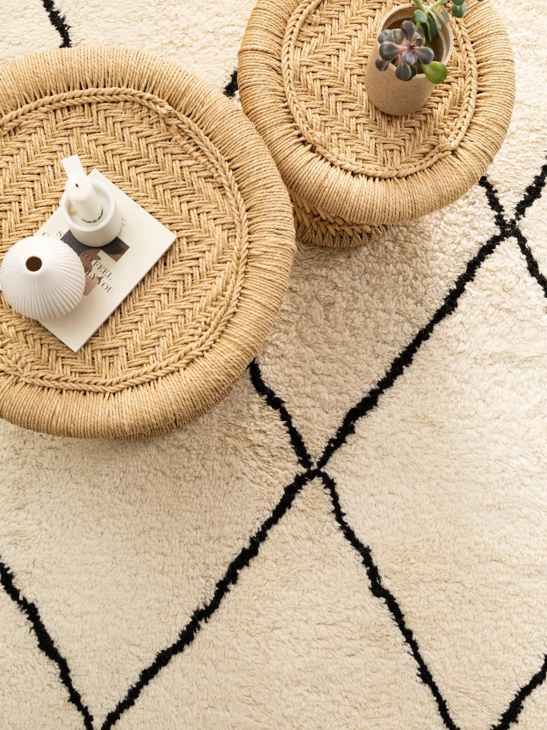 benuta Wollteppich Berber, rechteckig, Höhe: 31 mm, 100% Wolle, Teppich Wohnzimmer, Schlafzimmer, Esszimmer, Flur, Hygge
