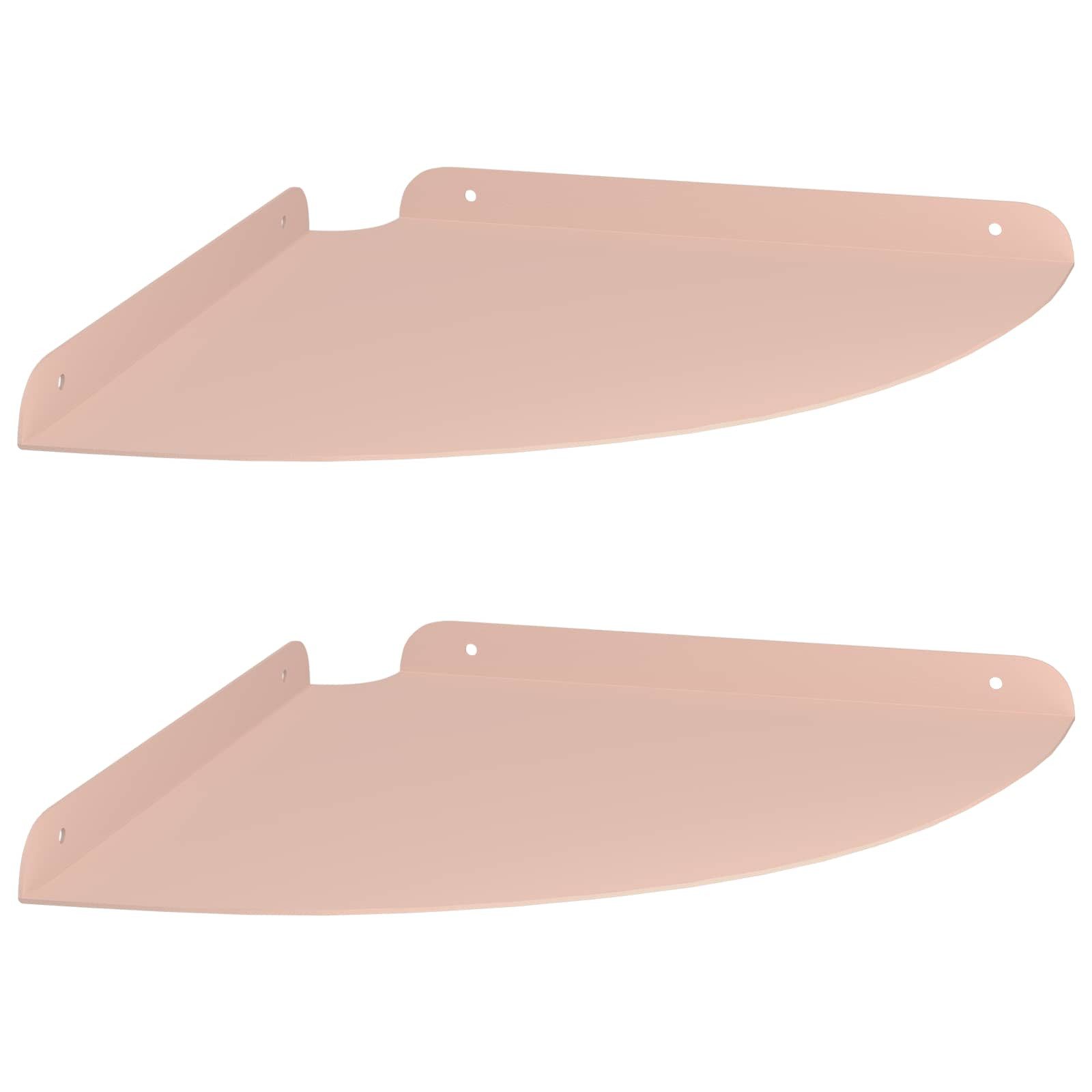 vidaXL Regal Eckregal zum Schweben 2 stk. Rosa 30 x 30 x 2 cm, 2-tlg.