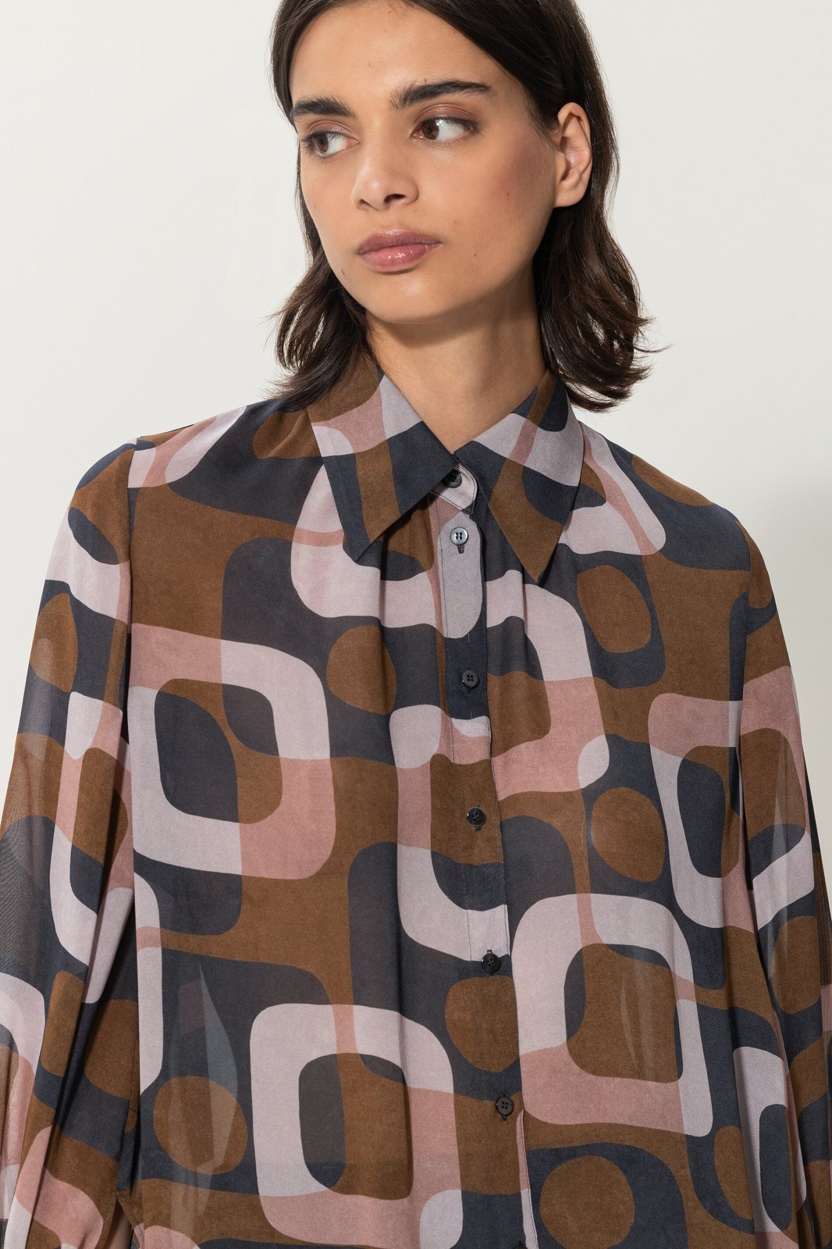 se Cerano Blusenshirt mit Midcentury-Print Luisa